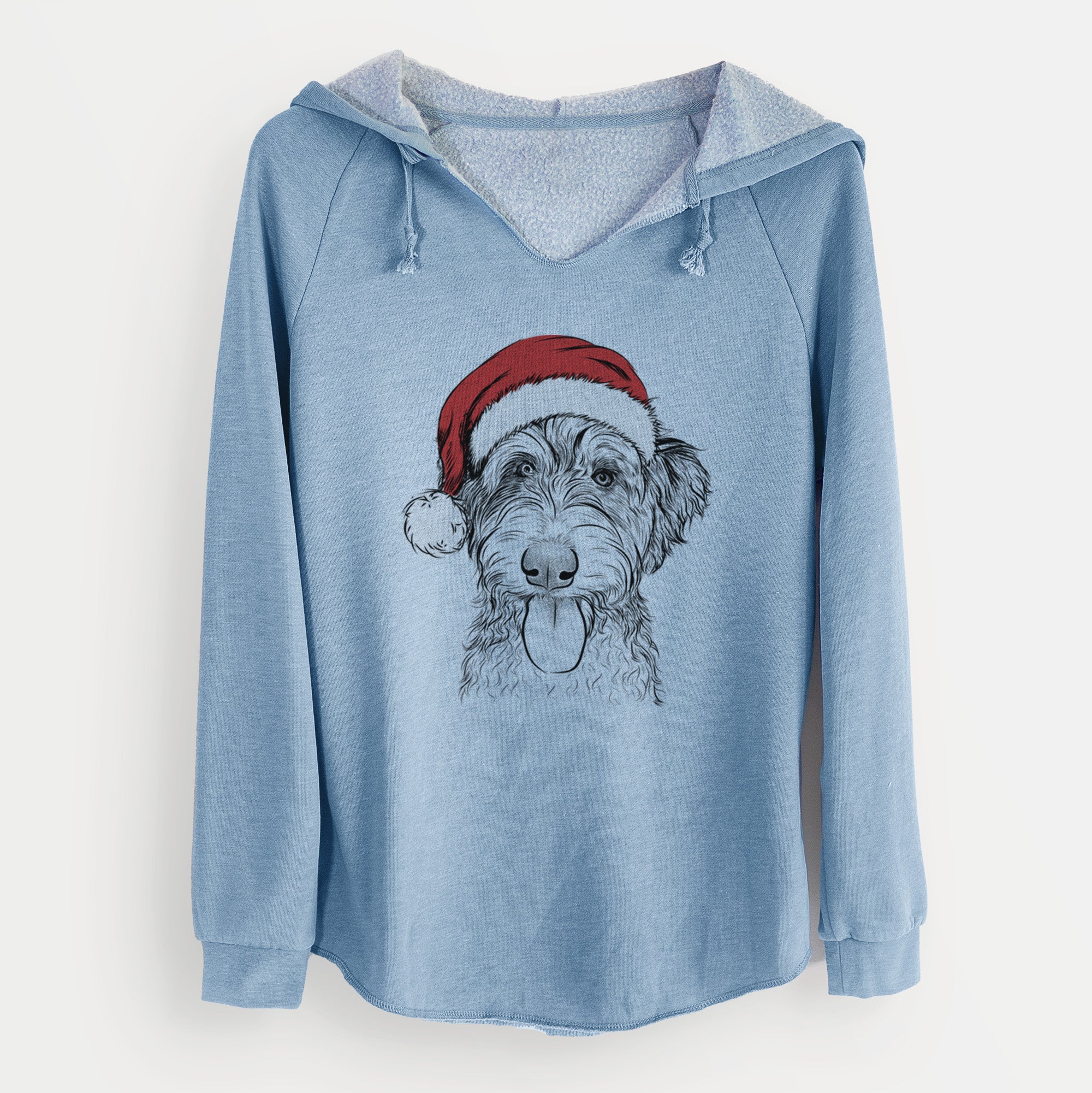 Santa Myrtle Mae the Aussiedoodle - Cali Wave Hooded Sweatshirt