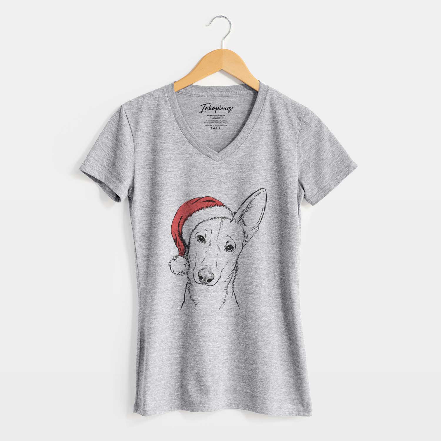 Santa Nala the Carolina Dog - Women's V-neck Shirt