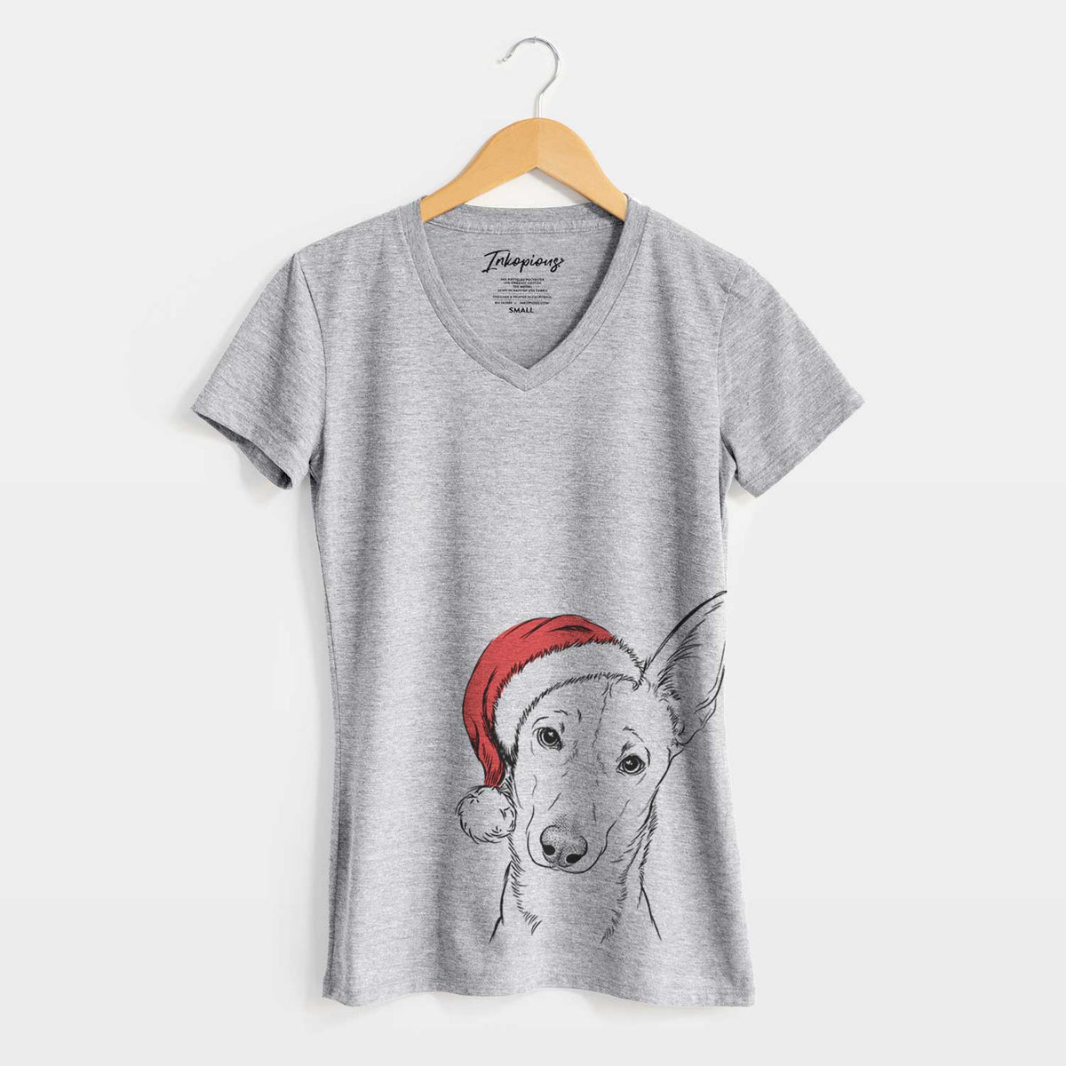 Santa Nala the Carolina Dog - Women's V-neck Shirt