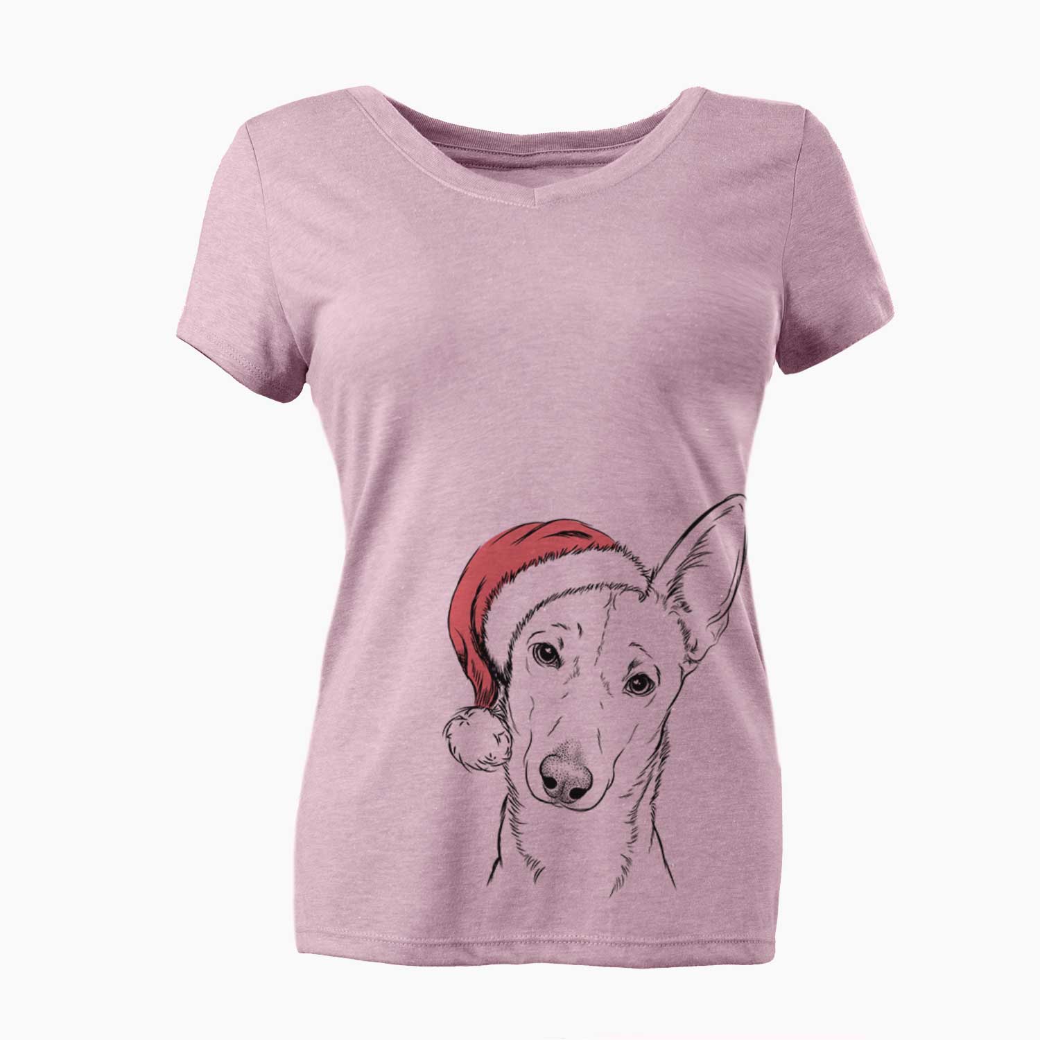Santa Nala the Carolina Dog - Women's V-neck Shirt