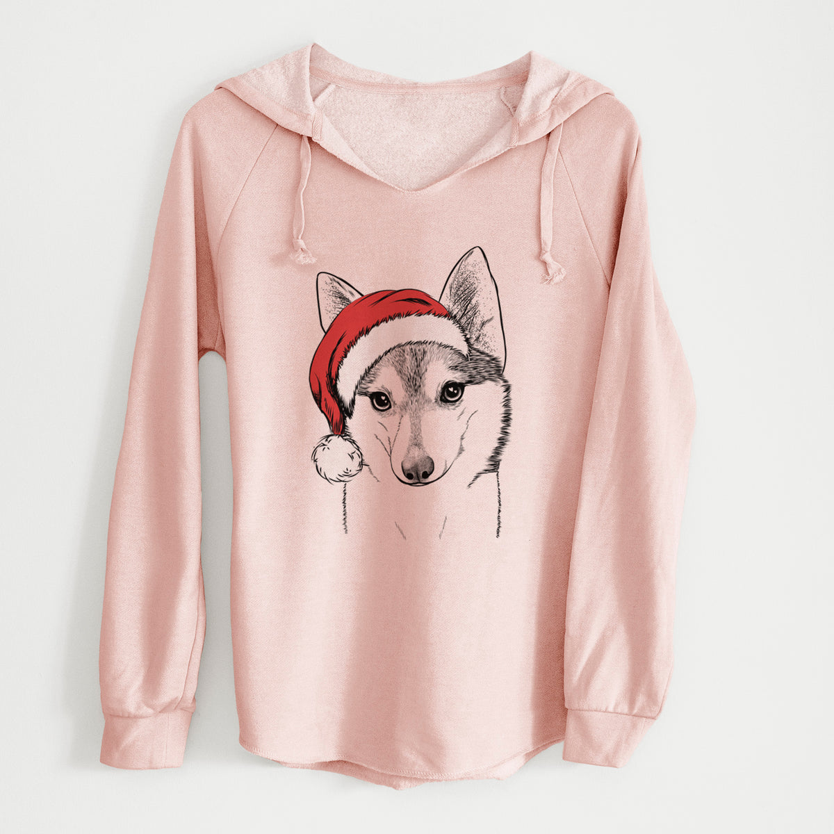 Santa Nami the Alaskan Klee Kai - Cali Wave Hooded Sweatshirt