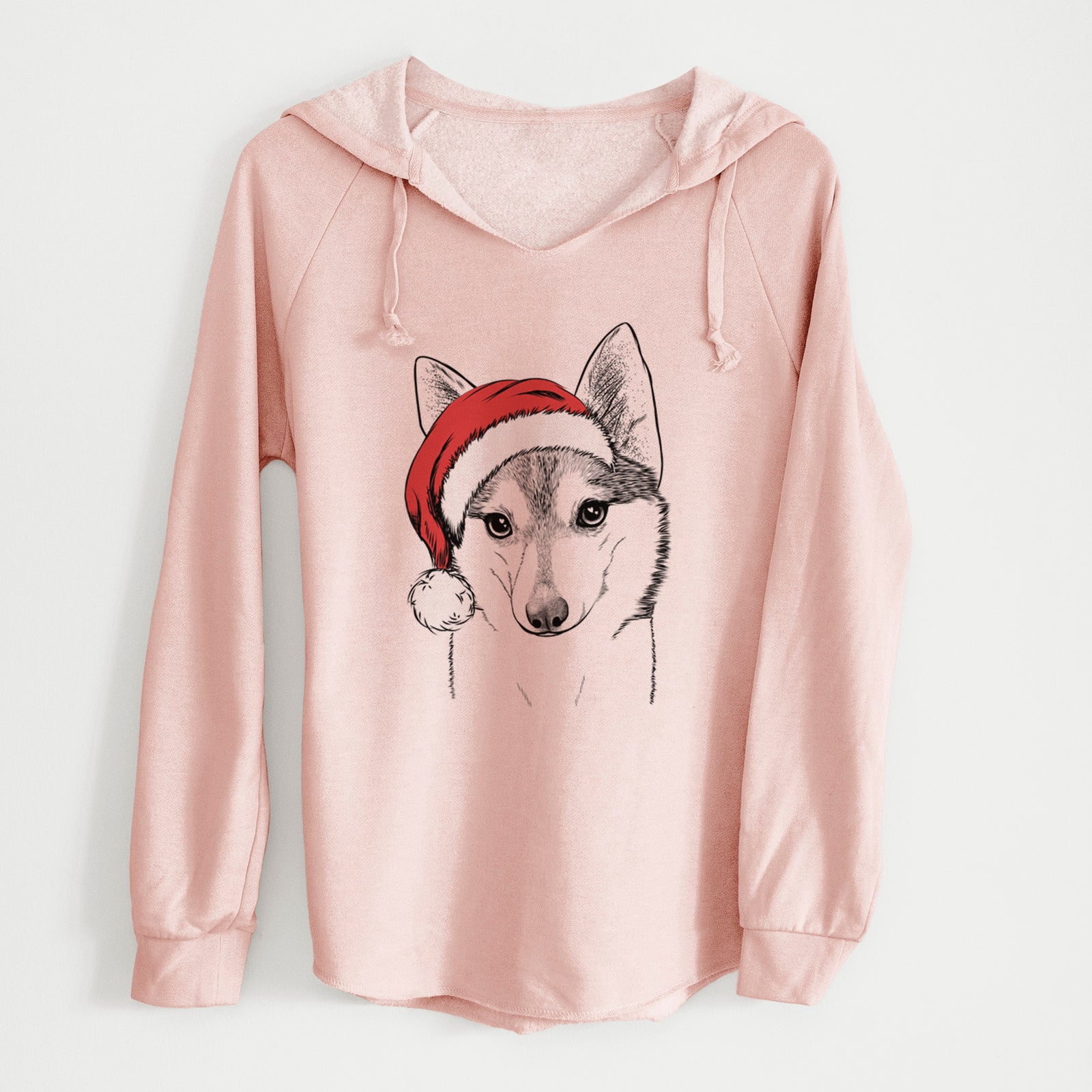 Santa Nami the Alaskan Klee Kai - Cali Wave Hooded Sweatshirt