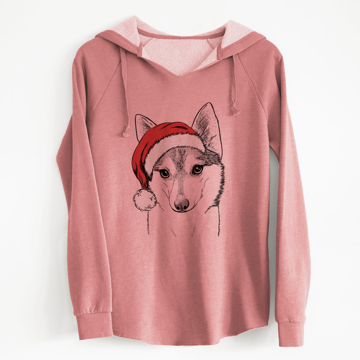 Santa Nami the Alaskan Klee Kai - Cali Wave Hooded Sweatshirt