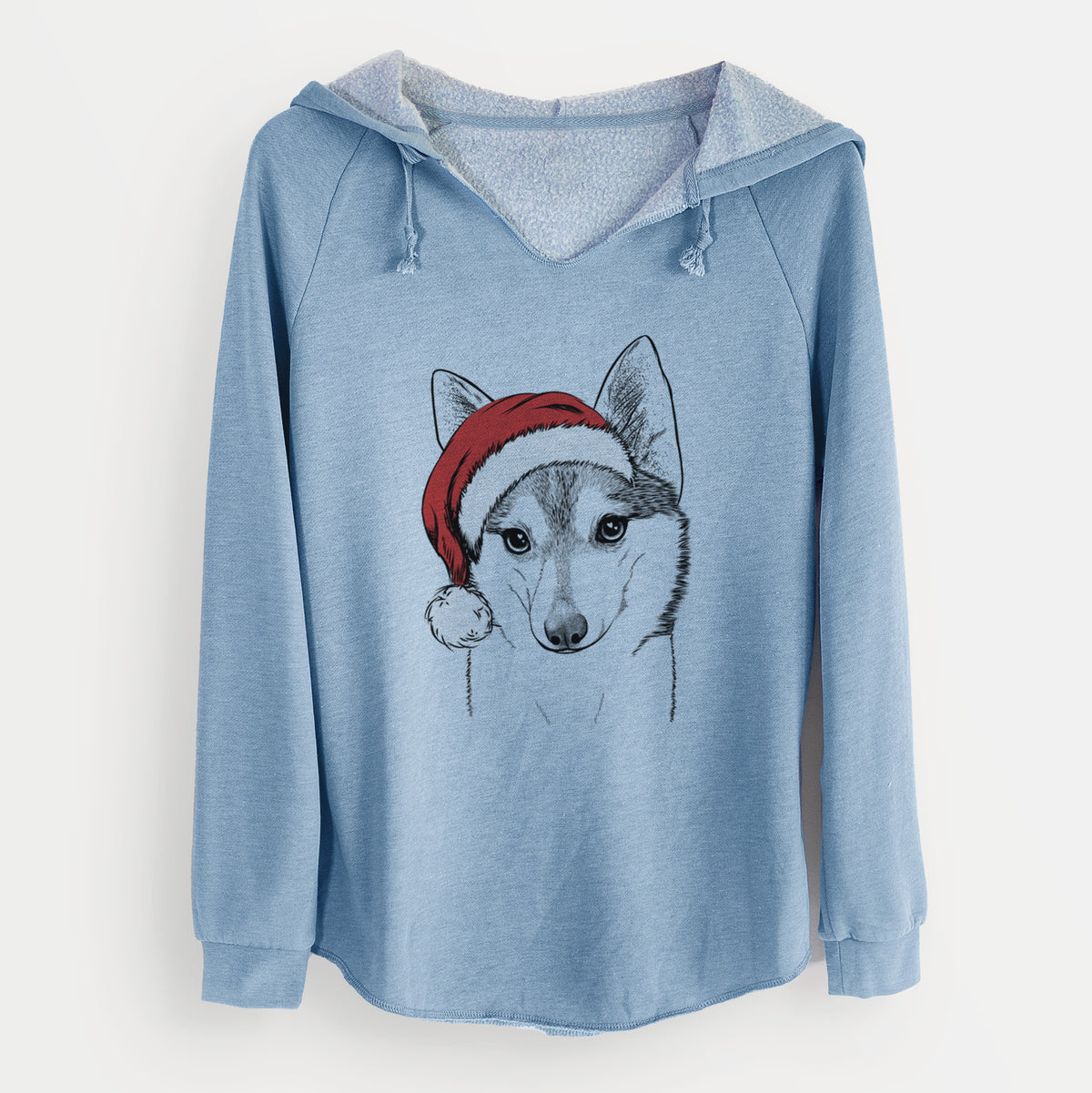 Santa Nami the Alaskan Klee Kai - Cali Wave Hooded Sweatshirt