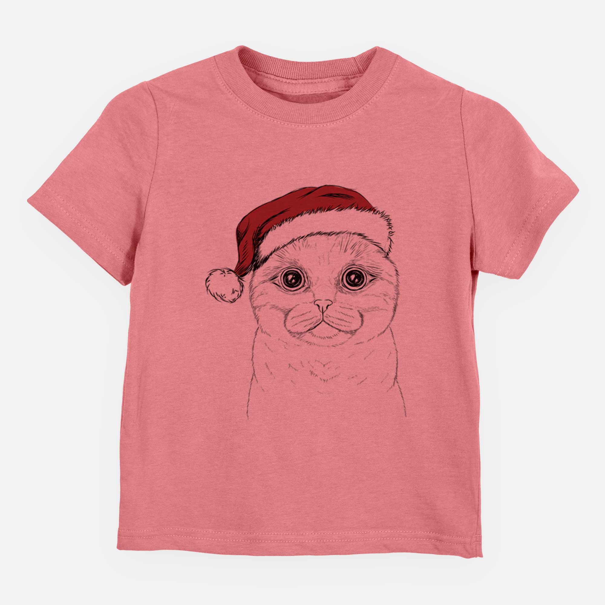 Santa Neko the Scottish Fold Cat - Kids/Youth/Toddler Shirt