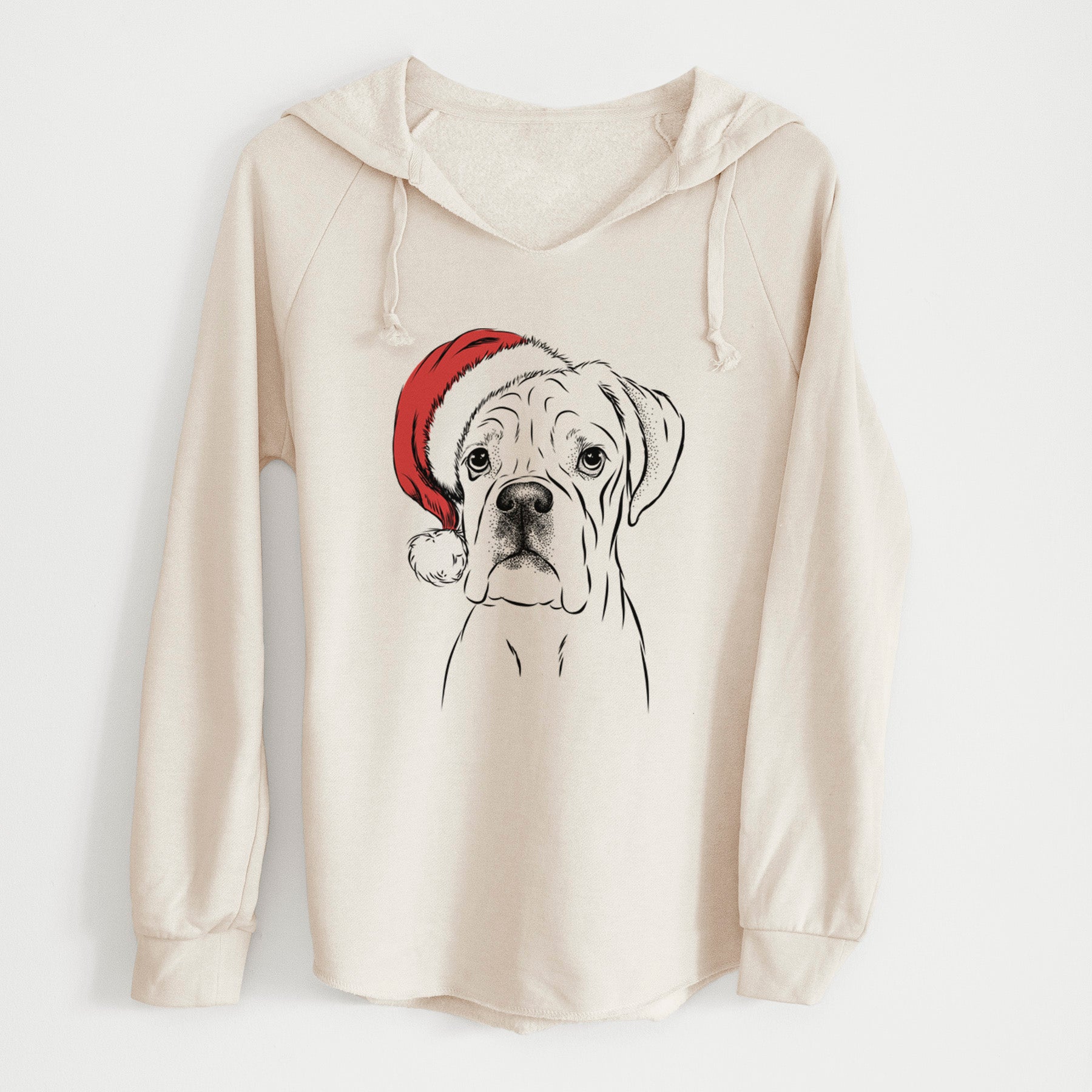 Santa Nelly the Boxer - Cali Wave Hooded Sweatshirt