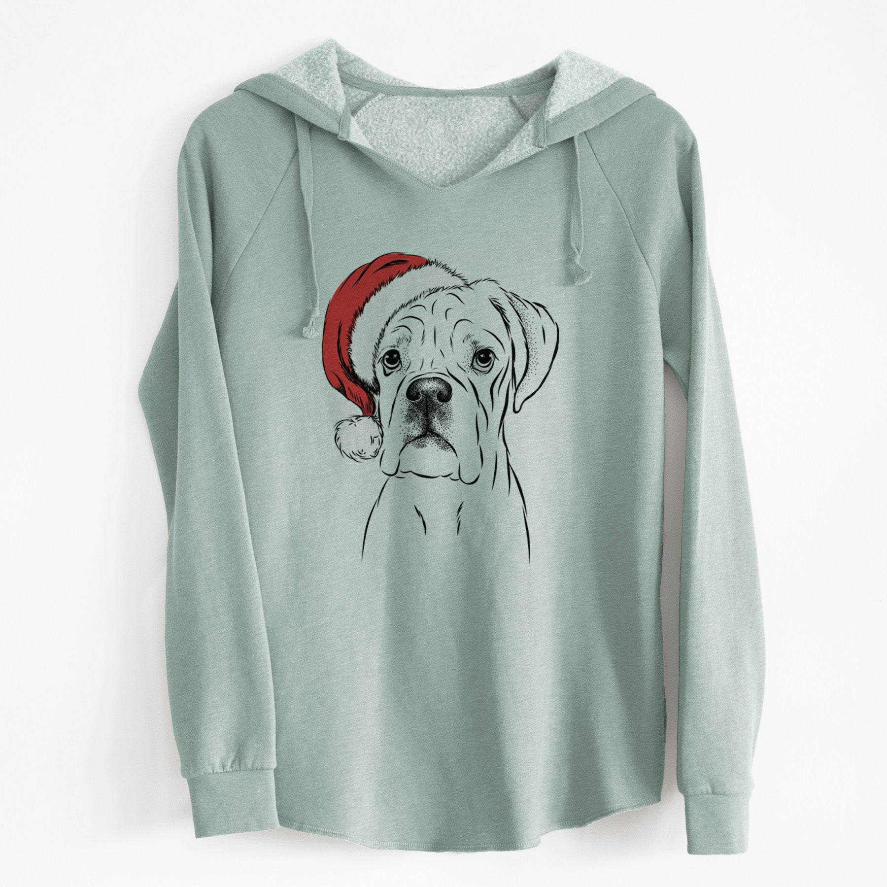 Santa Nelly the Boxer - Cali Wave Hooded Sweatshirt