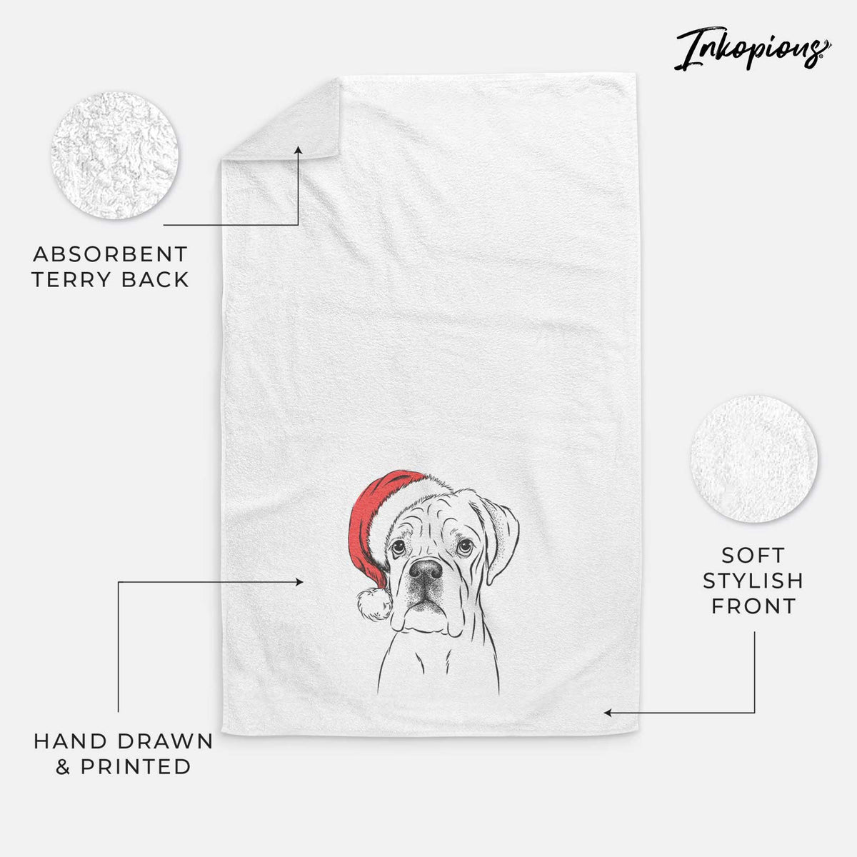 Nelly the Boxer Decorative Hand Towel