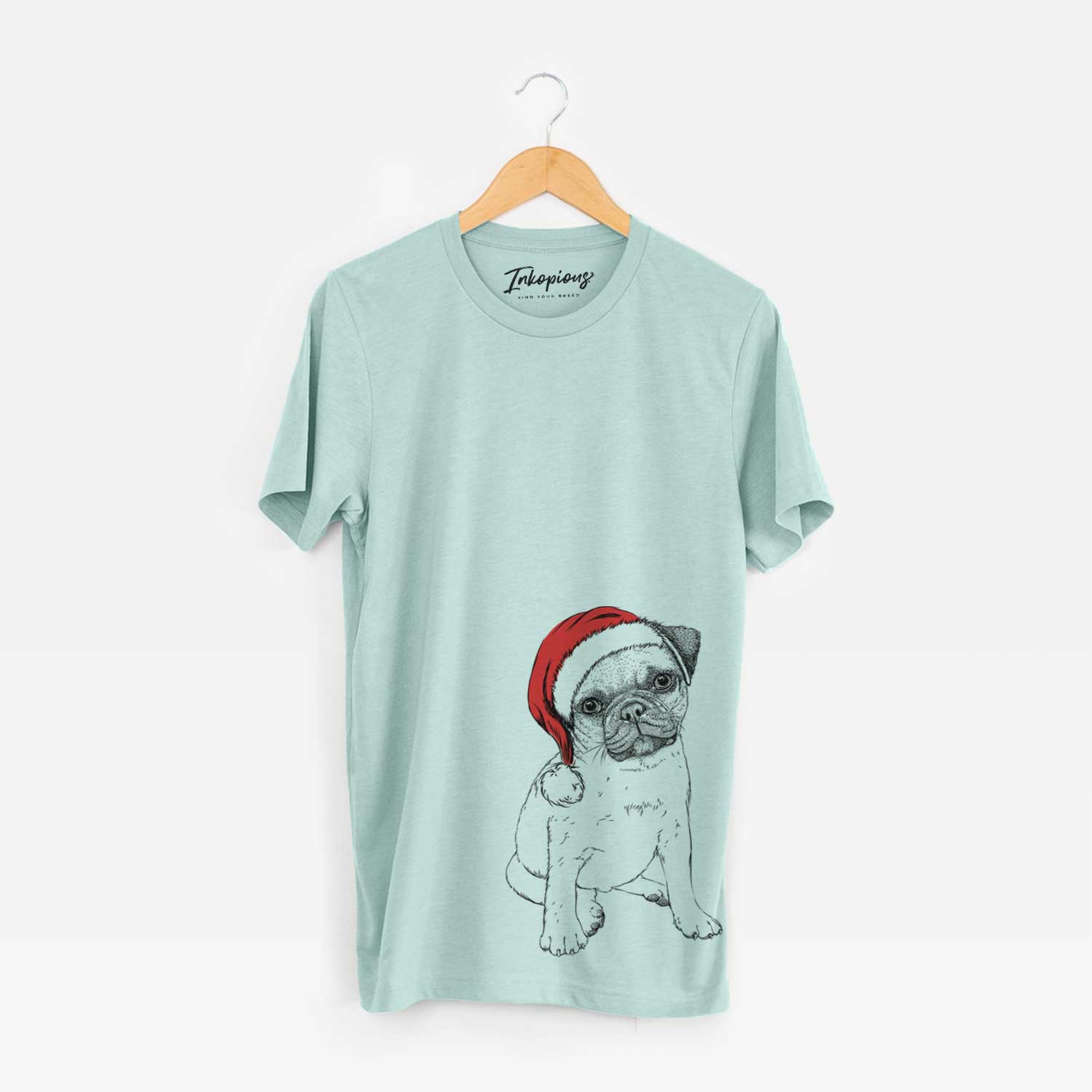 Santa Nelson the Pug Puppy - Unisex Crewneck