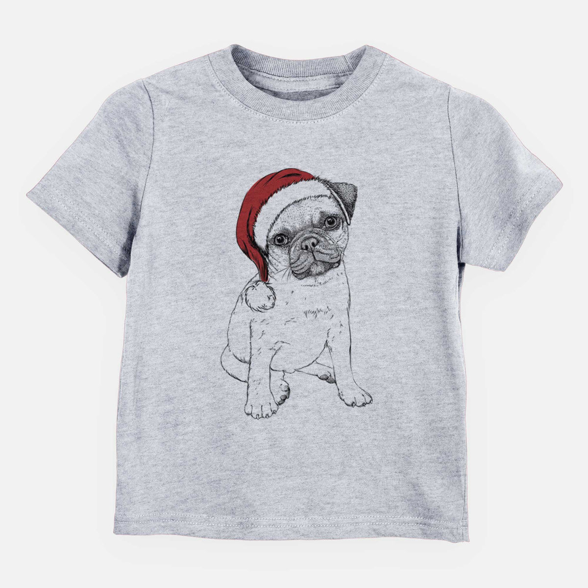 Santa Nelson the Pug Puppy - Kids/Youth/Toddler Shirt