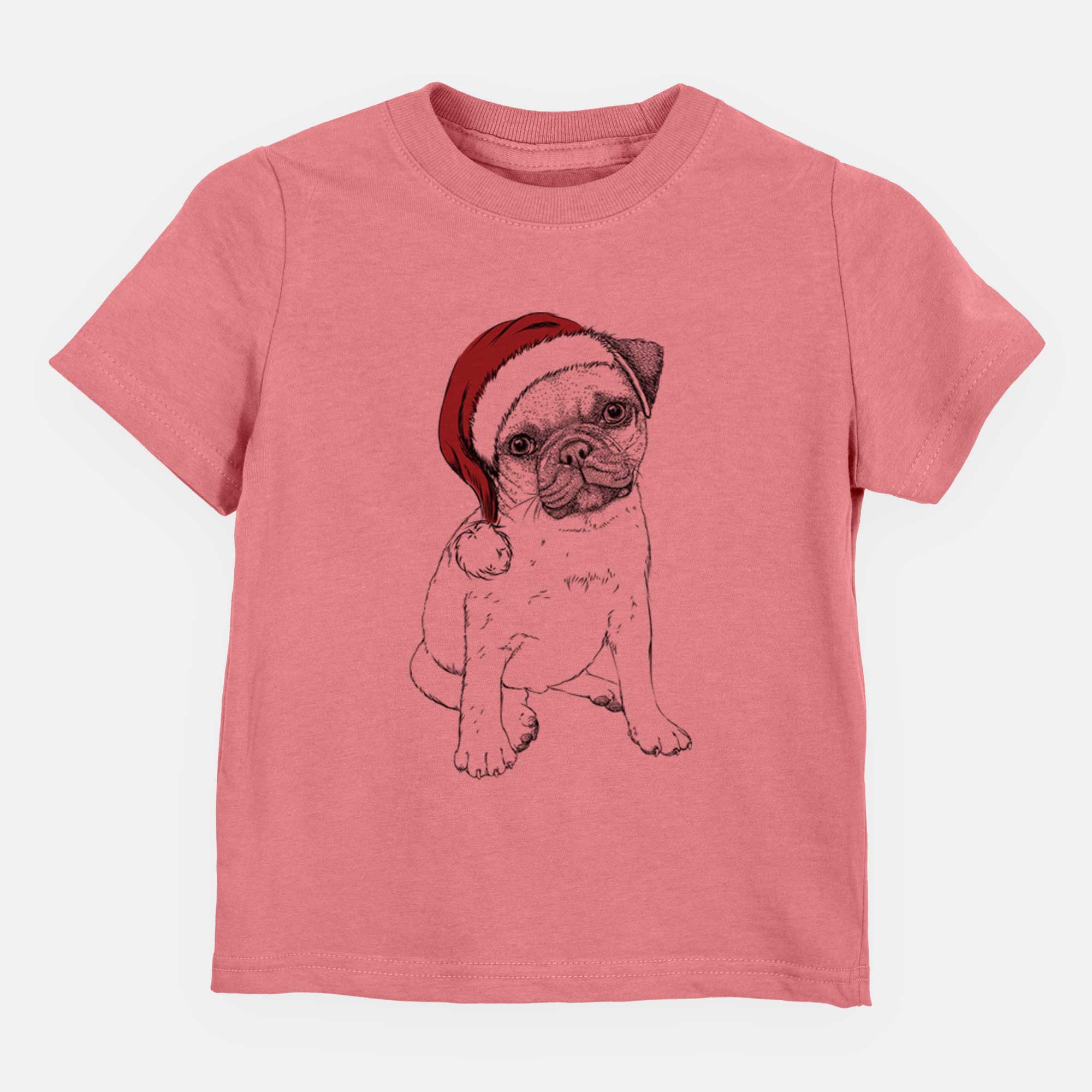 Santa Nelson the Pug Puppy - Kids/Youth/Toddler Shirt