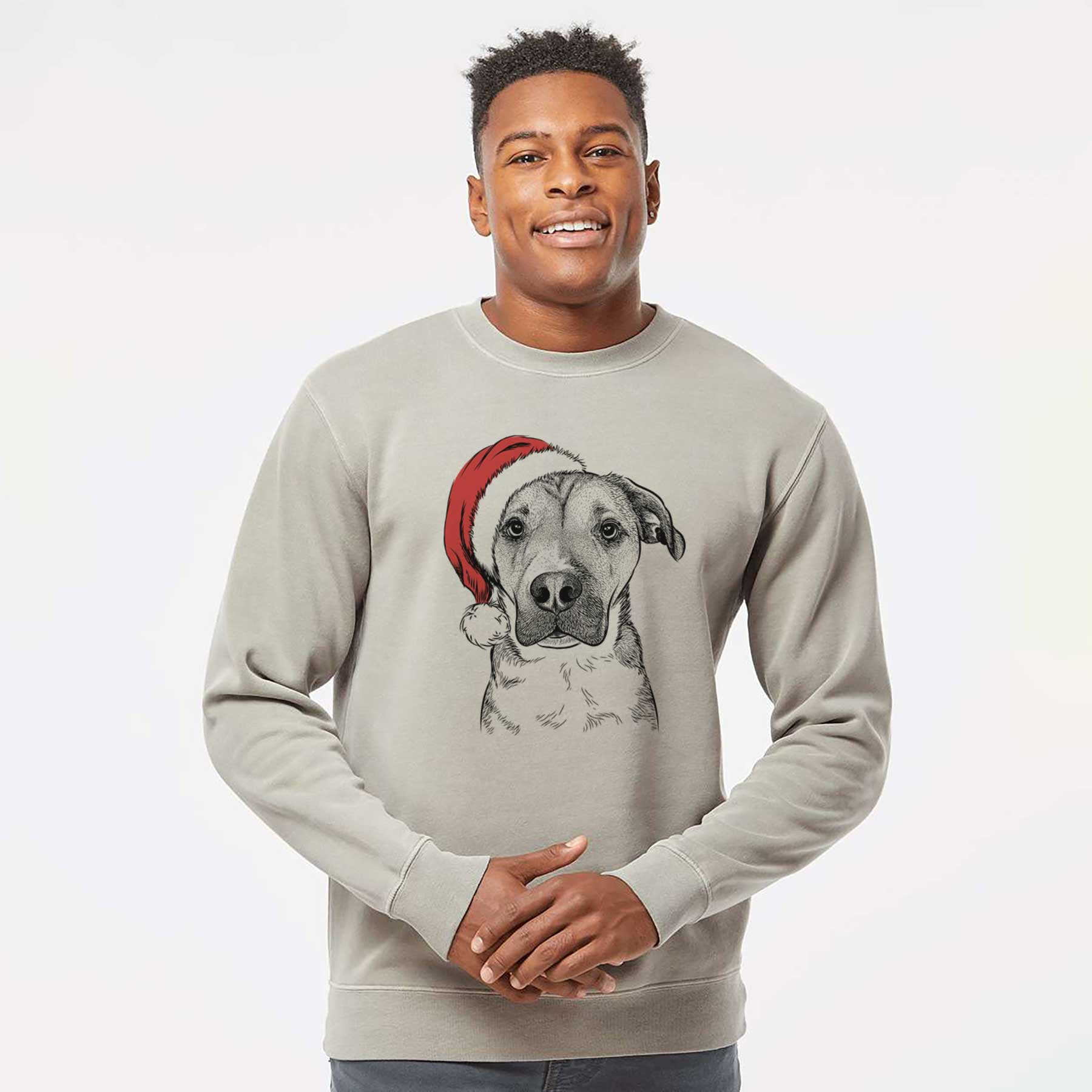 Santa Nemo the Mixed Breed - Unisex Pigment Dyed Crew Sweatshirt