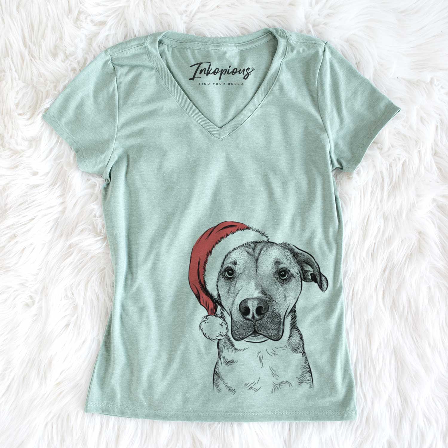 Santa Nemo the Mixed Breed - Women's V-neck Shirt