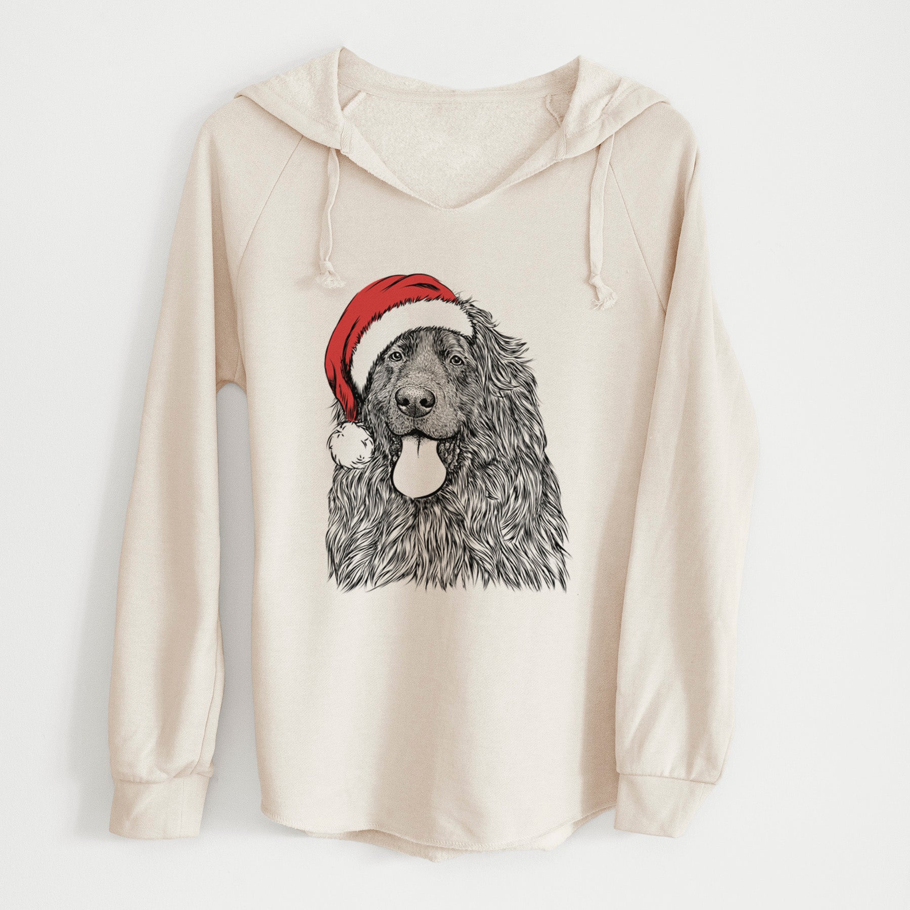 Santa Neptune the Newfoundland - Cali Wave Hooded Sweatshirt