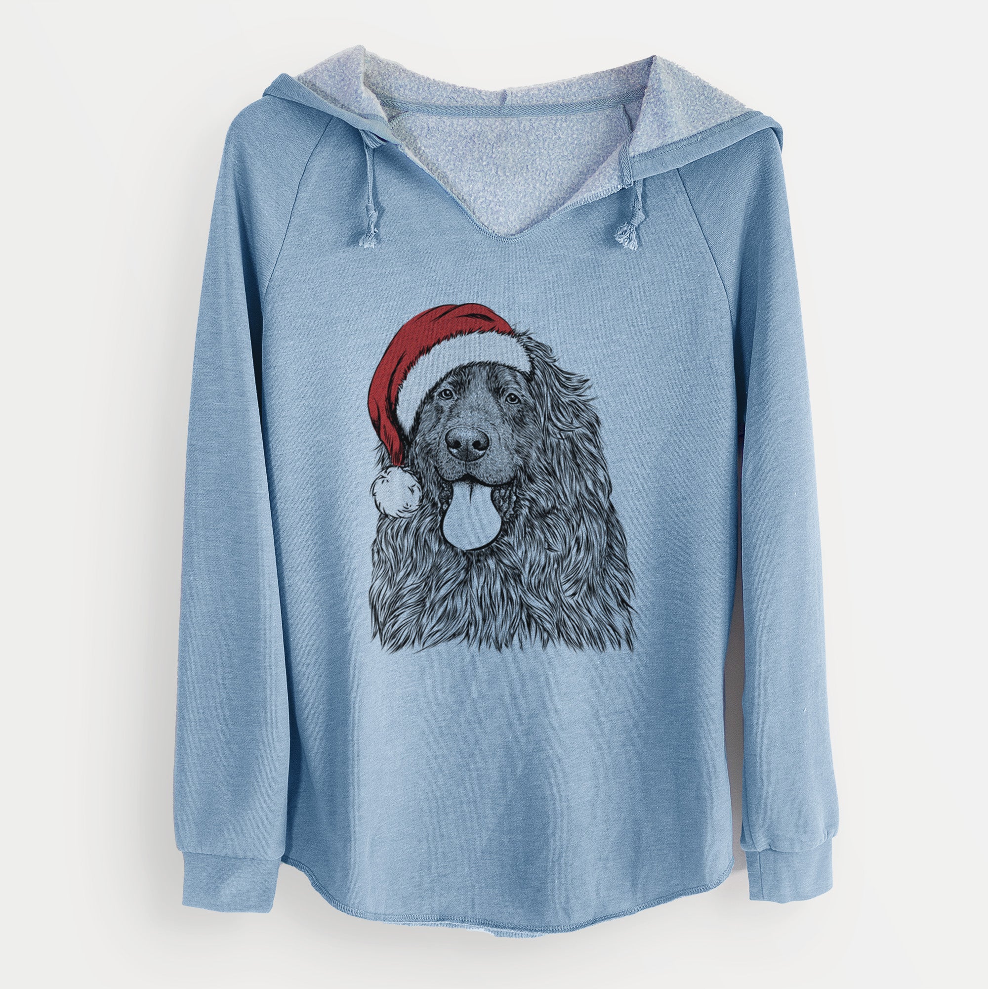 Santa Neptune the Newfoundland - Cali Wave Hooded Sweatshirt