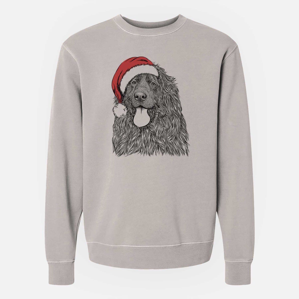 Santa Neptune the Newfoundland - Unisex Pigment Dyed Crew Sweatshirt