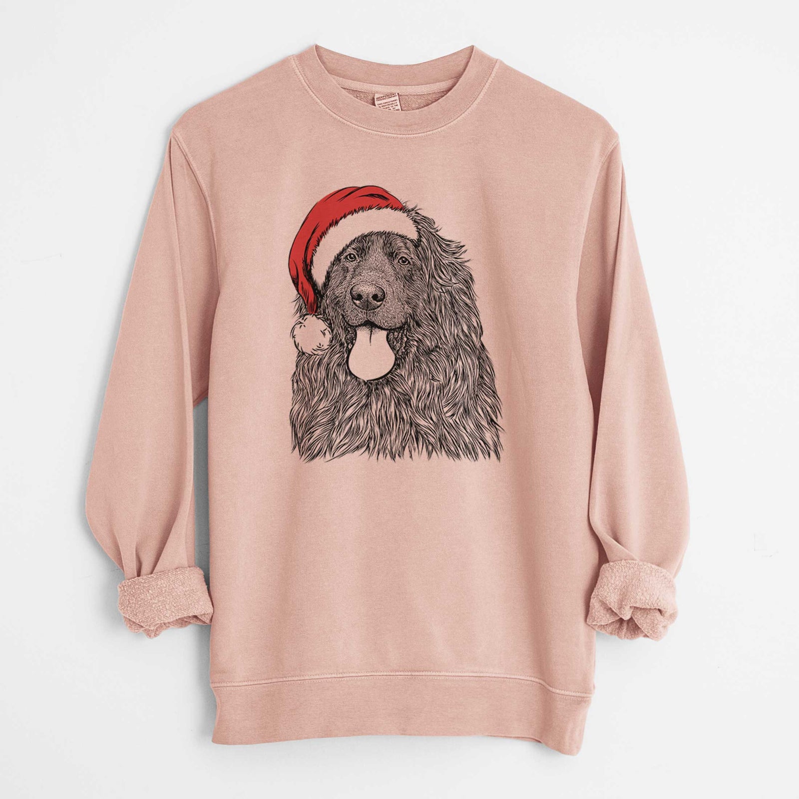 Santa Neptune the Newfoundland - Unisex Pigment Dyed Crew Sweatshirt