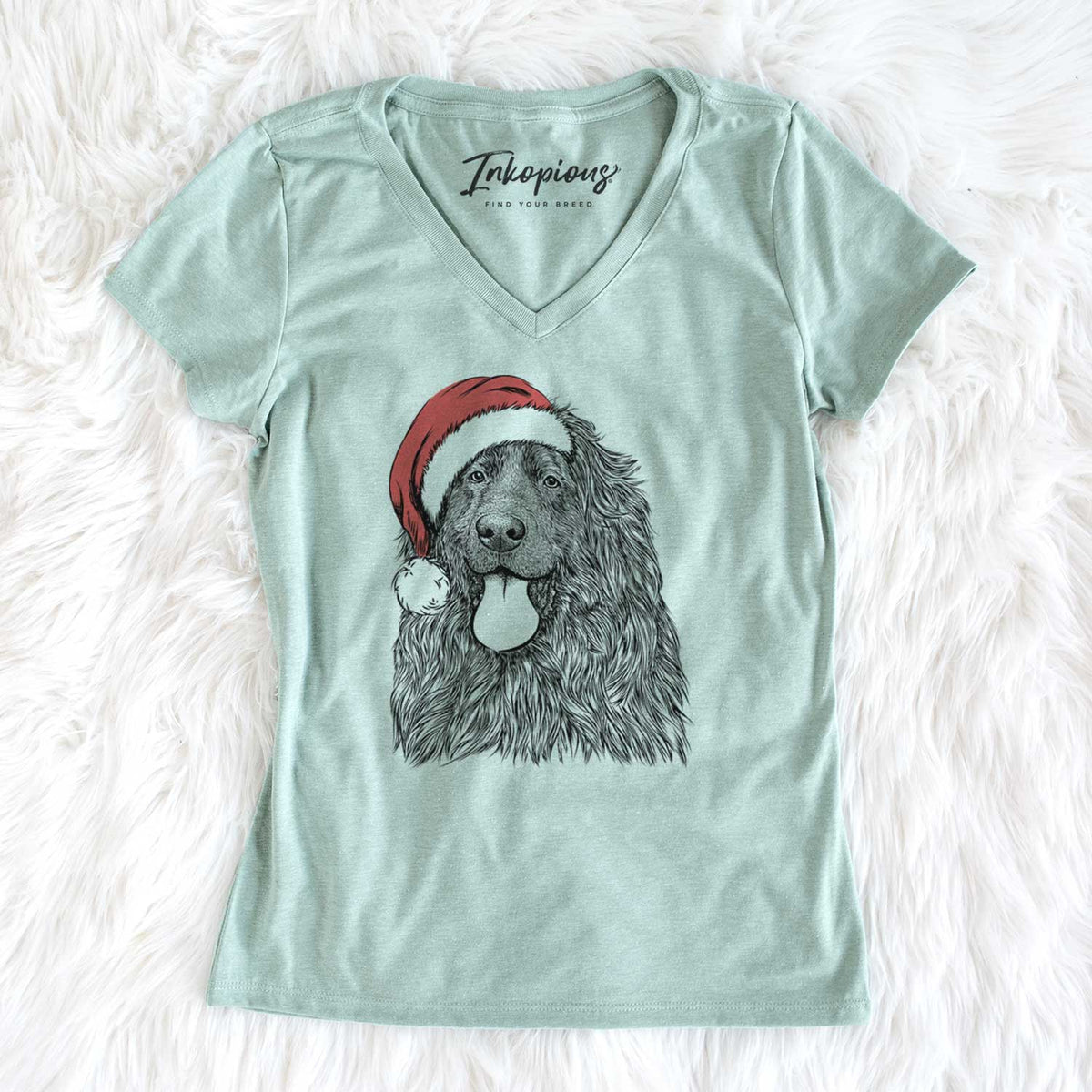 Santa Neptune the Newfoundland - Women's V-neck Shirt