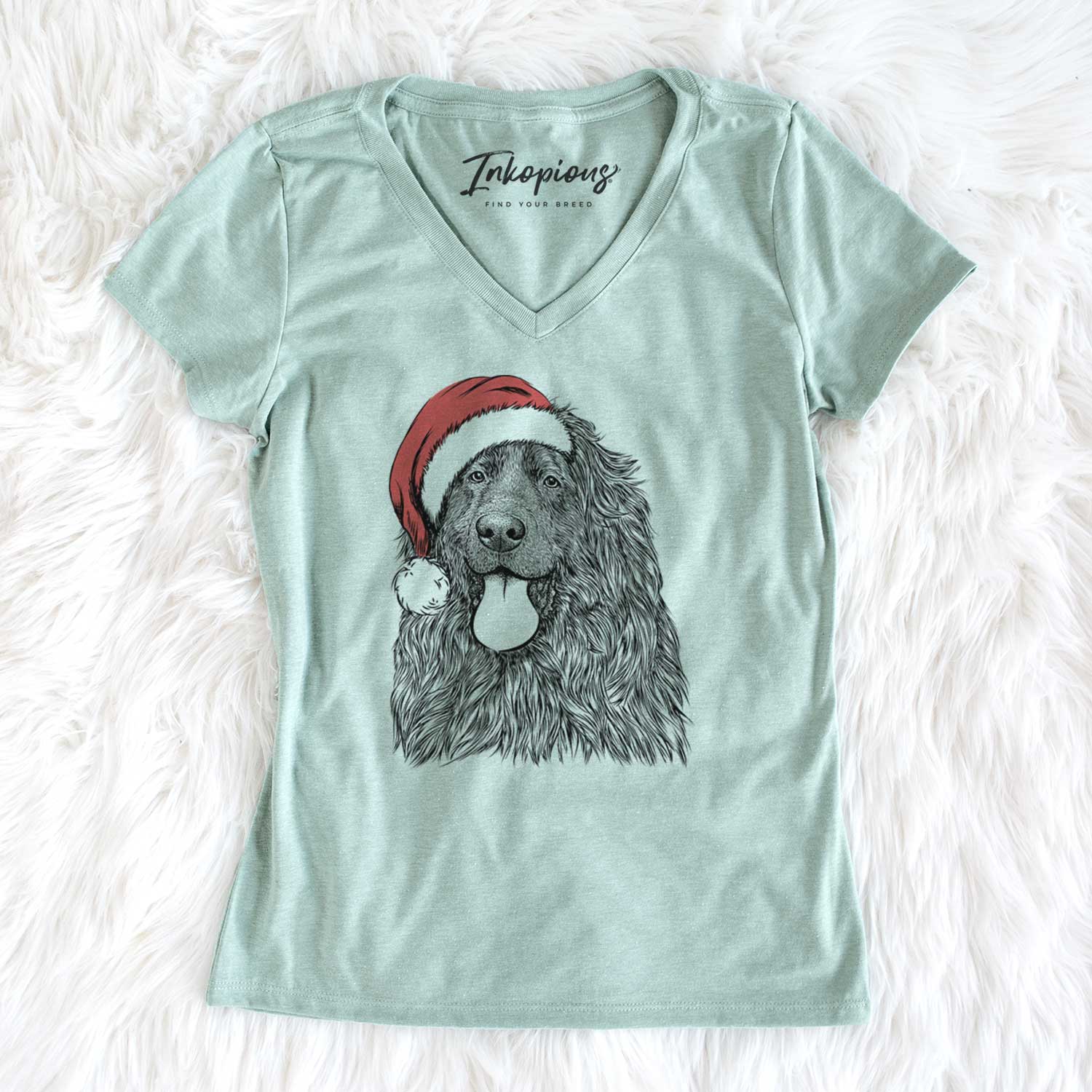 Santa Neptune the Newfoundland - Women's V-neck Shirt