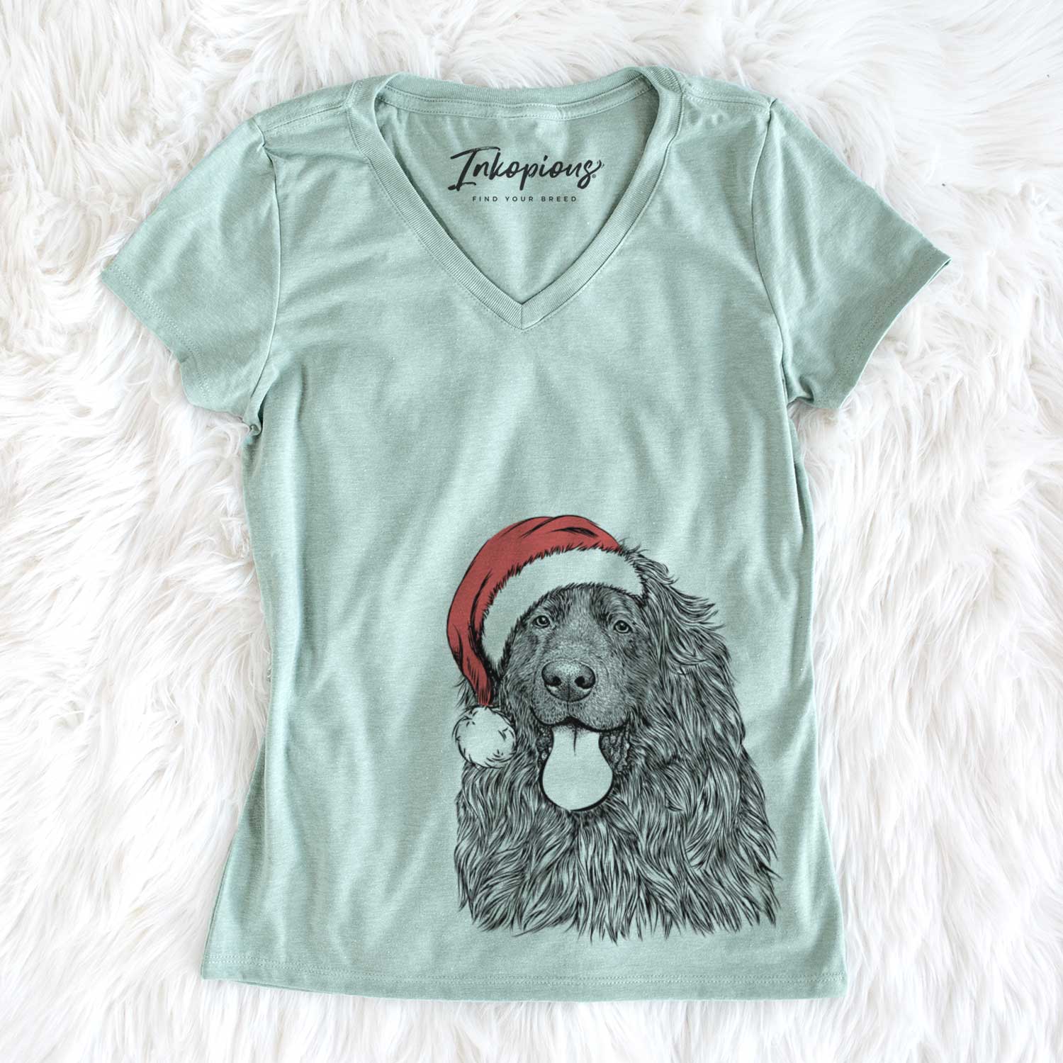 Santa Neptune the Newfoundland - Women's V-neck Shirt