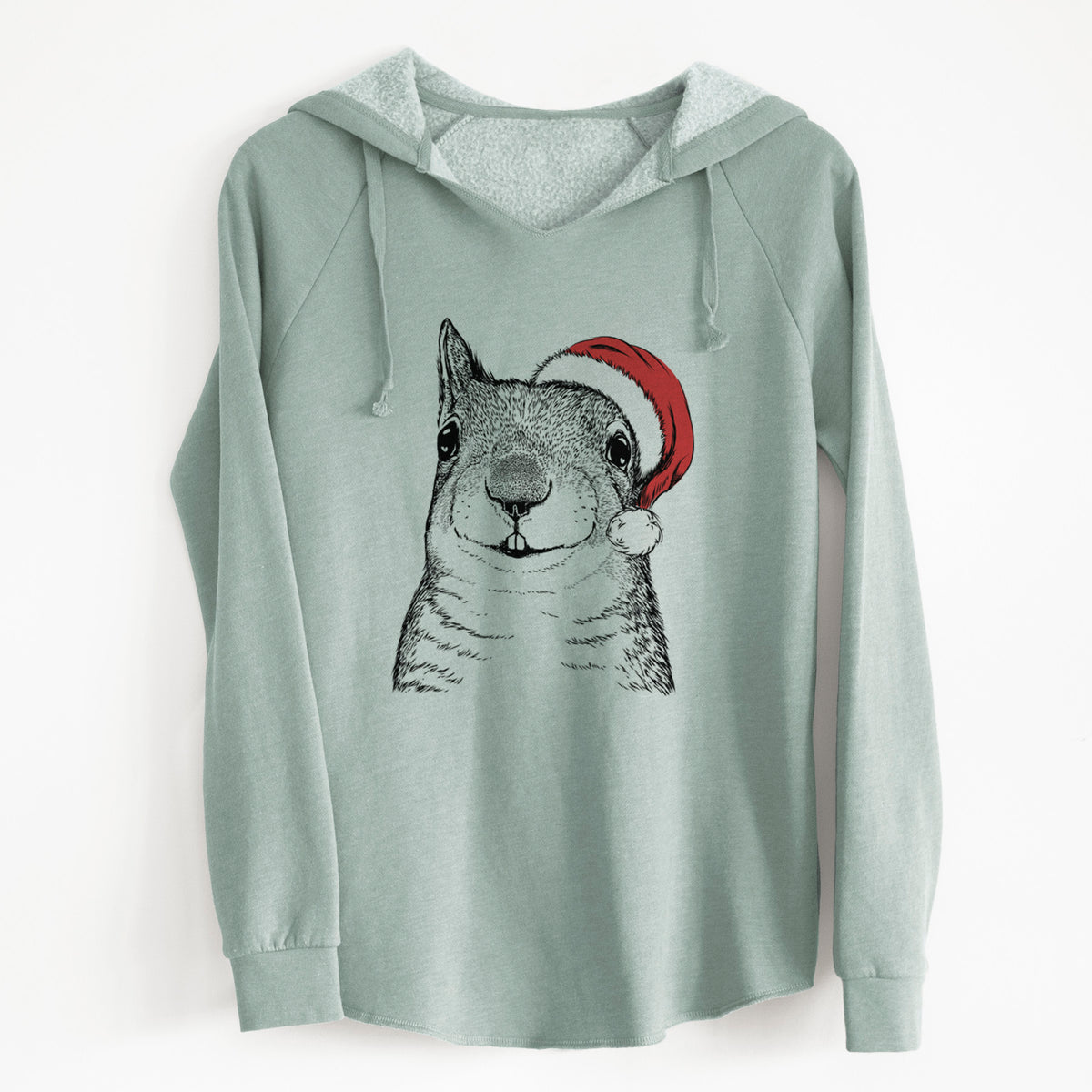 Santa Nibbles the Squirrel - Cali Wave Hooded Sweatshirt
