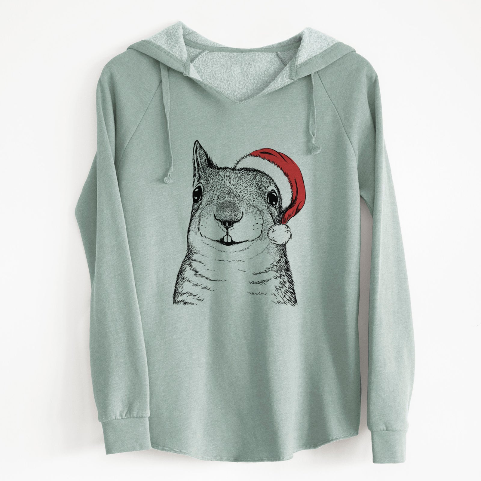 Santa Nibbles the Squirrel - Cali Wave Hooded Sweatshirt
