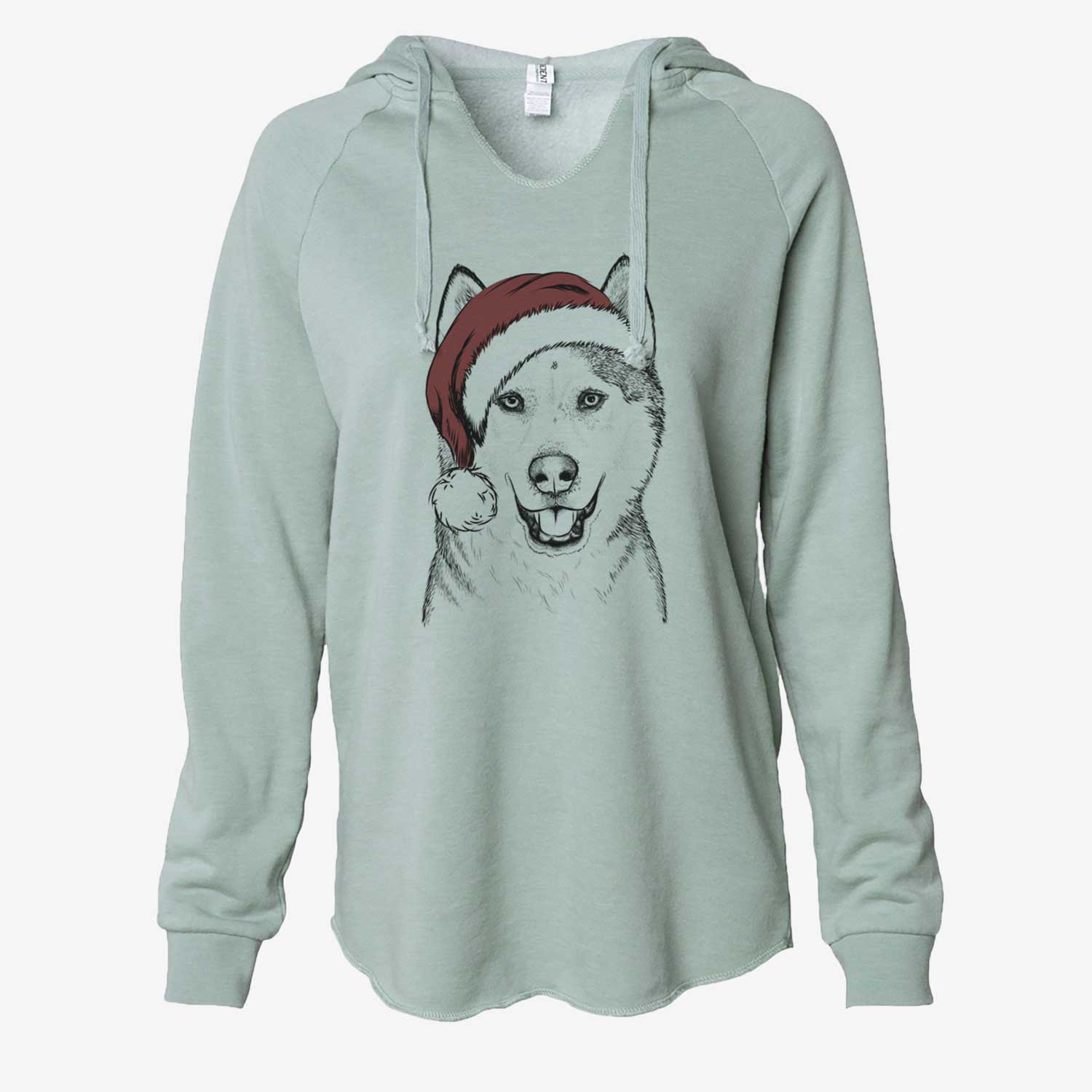 Nika the Siberian Husky - Cali Wave Hooded Sweatshirt