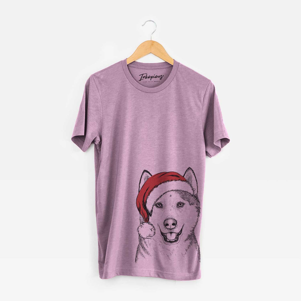 Santa Nika the Siberian Husky - Unisex Crewneck