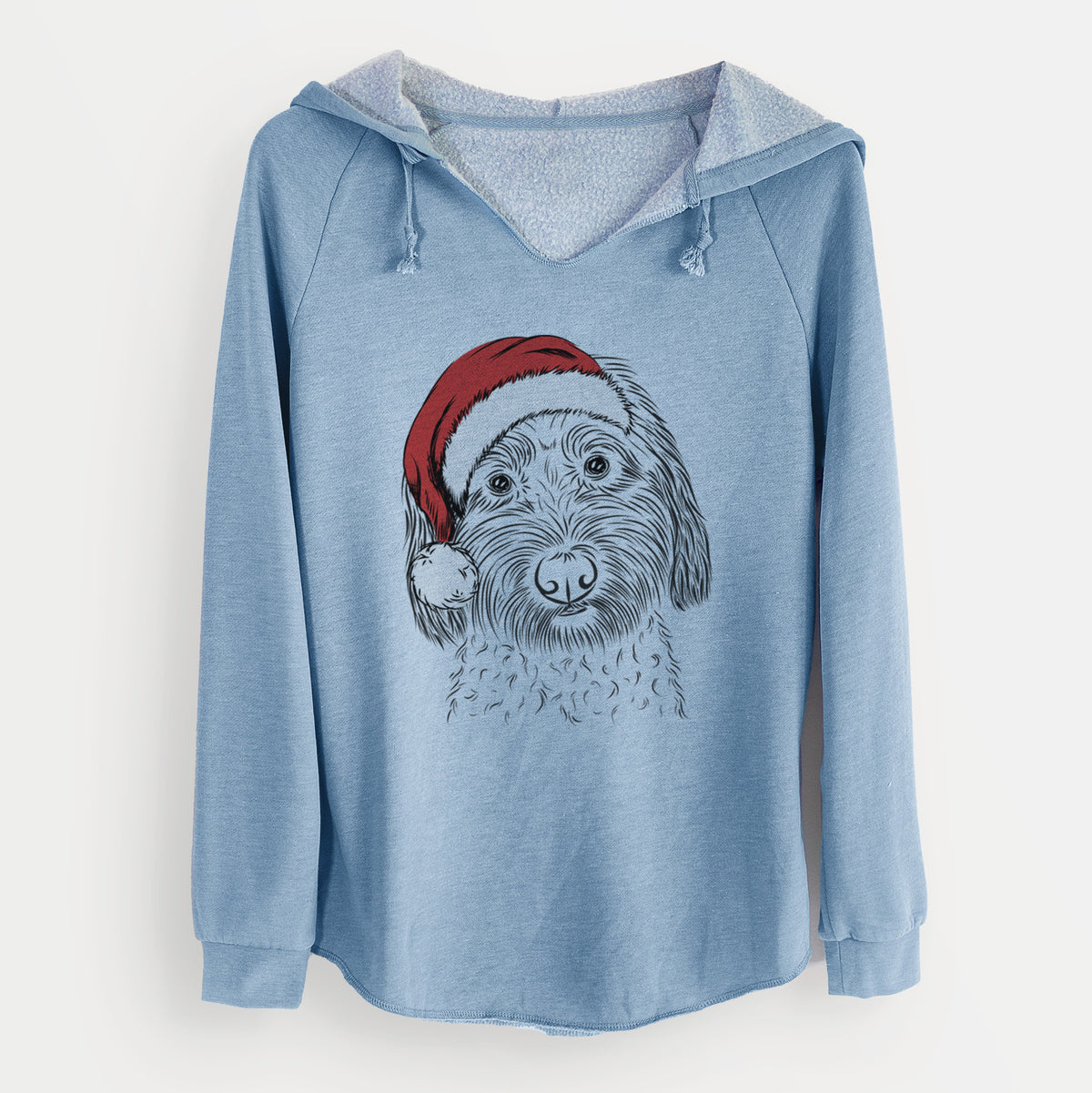 Santa Niles the Soft Coated Wheaten Terrier - Cali Wave Hooded Sweatshirt