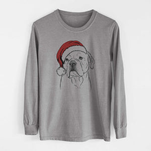 Santa Nora the American Bulldog Mix - Heavyweight 100% Cotton Long Sleeve