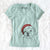 Santa Nora the American Bulldog Mix - Women's V-neck Shirt