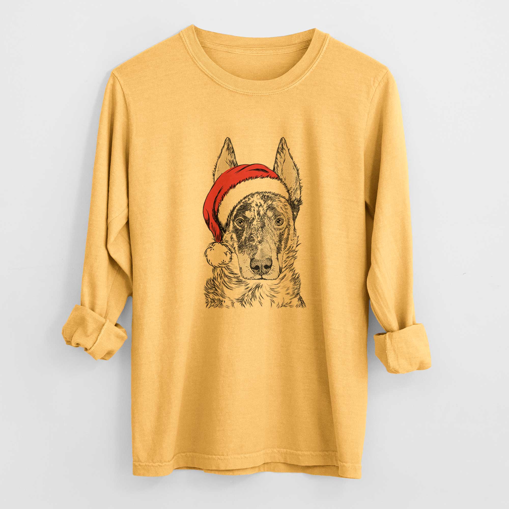 Santa Nori the Beauceron - Heavyweight 100% Cotton Long Sleeve