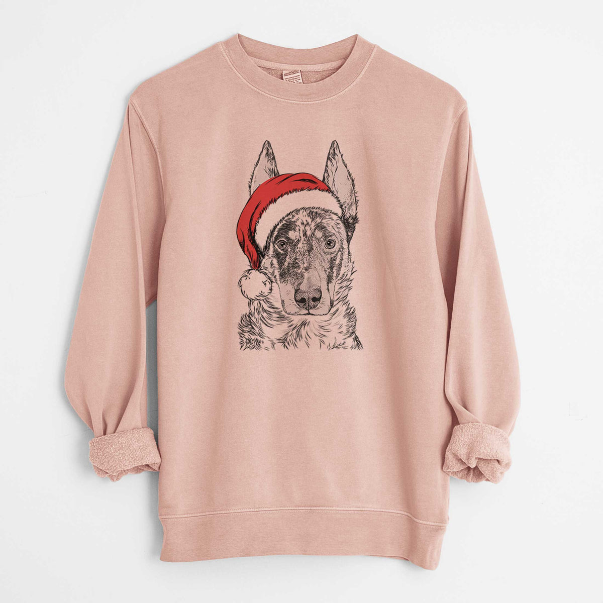 Santa Nori the Beauceron - Unisex Pigment Dyed Crew Sweatshirt