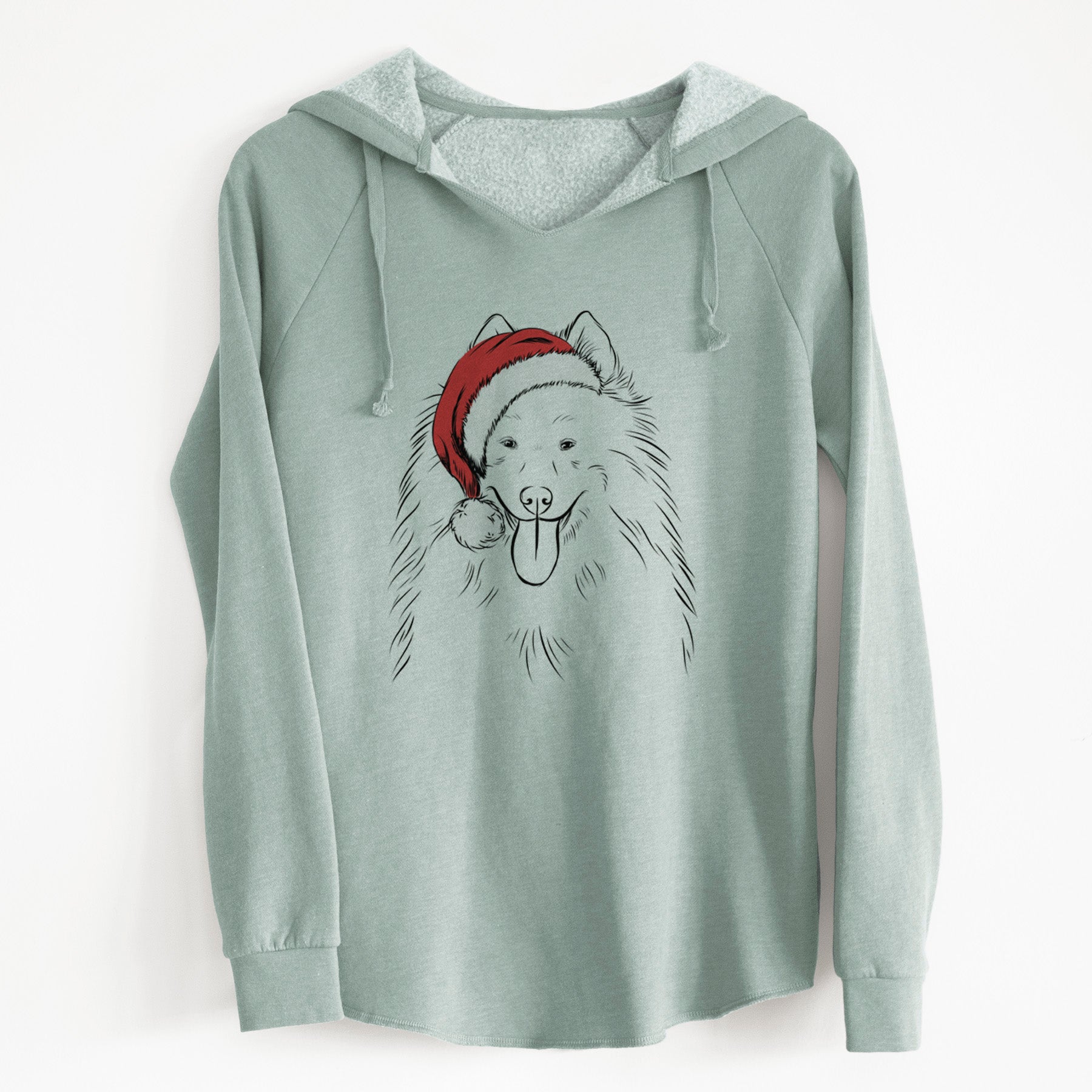 Santa Nova the Samoyed - Cali Wave Hooded Sweatshirt