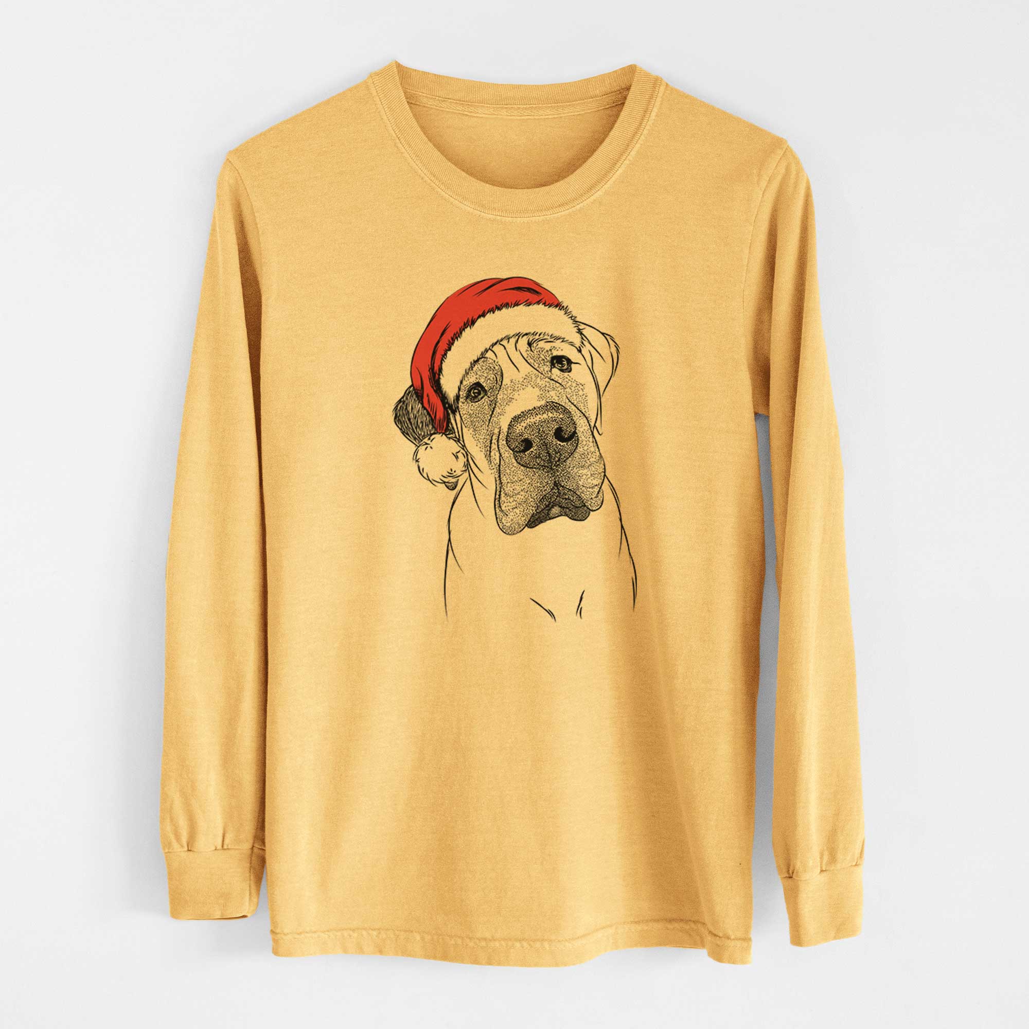 Santa Nutterbutter the English Mastiff - Heavyweight 100% Cotton Long Sleeve