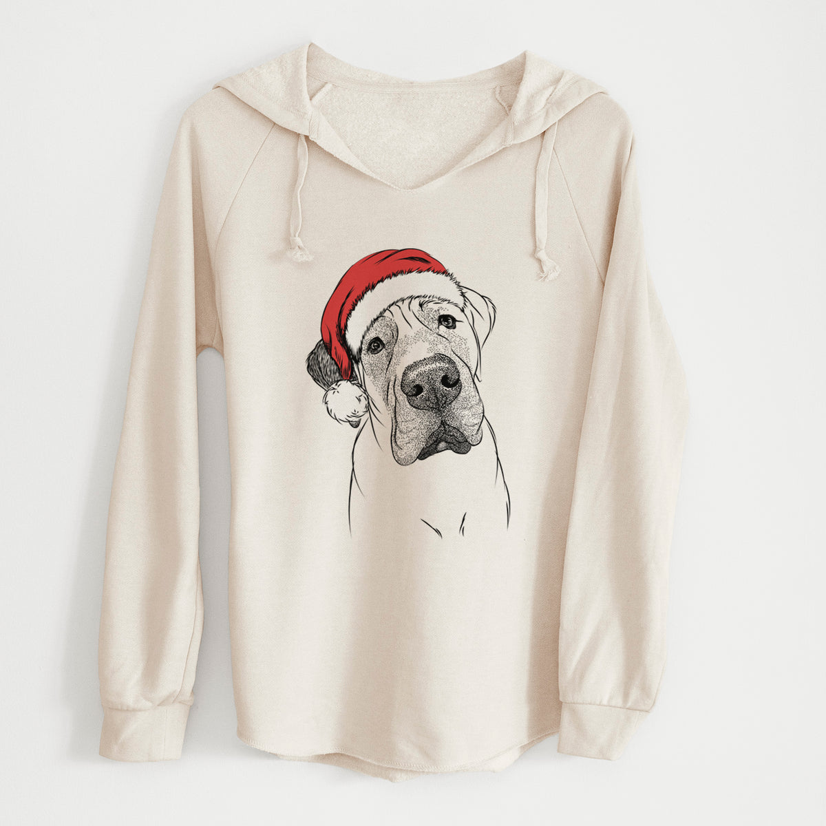 Santa Nutterbutter the English Mastiff - Cali Wave Hooded Sweatshirt