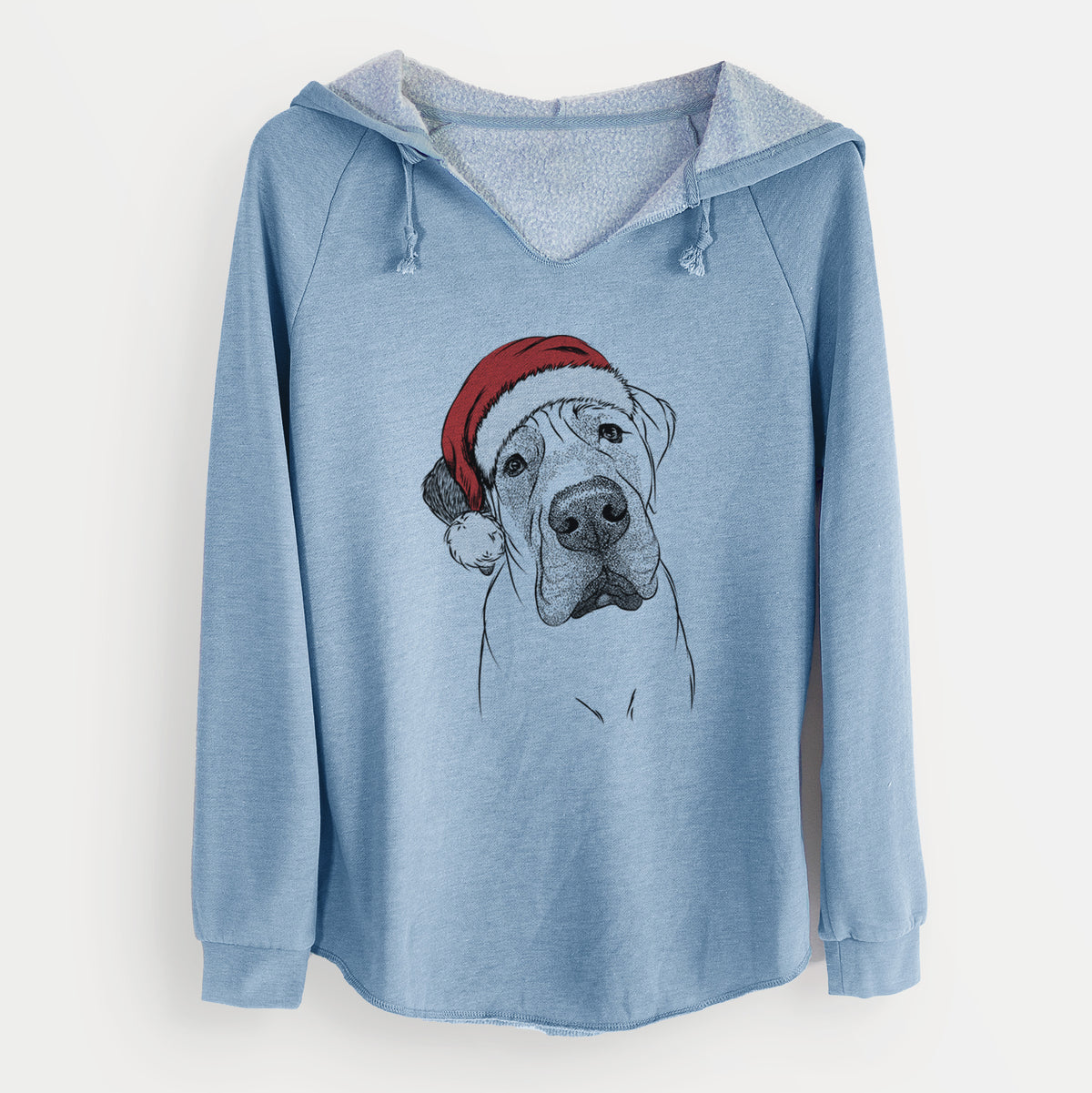 Santa Nutterbutter the English Mastiff - Cali Wave Hooded Sweatshirt