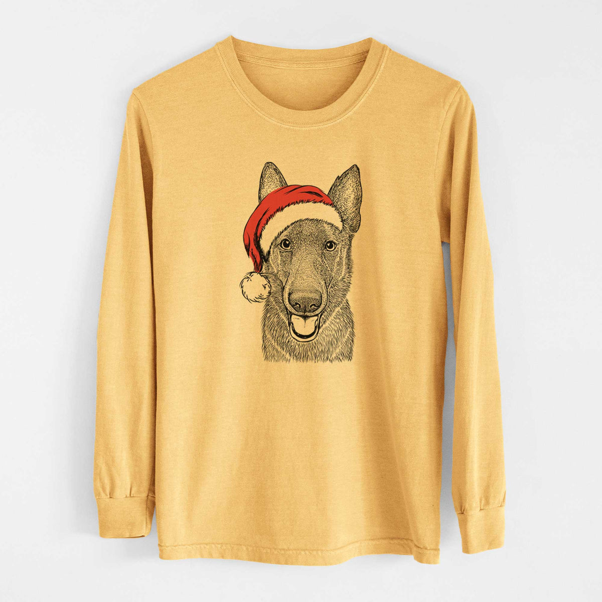 Santa Nyx the German Shepherd - Heavyweight 100% Cotton Long Sleeve