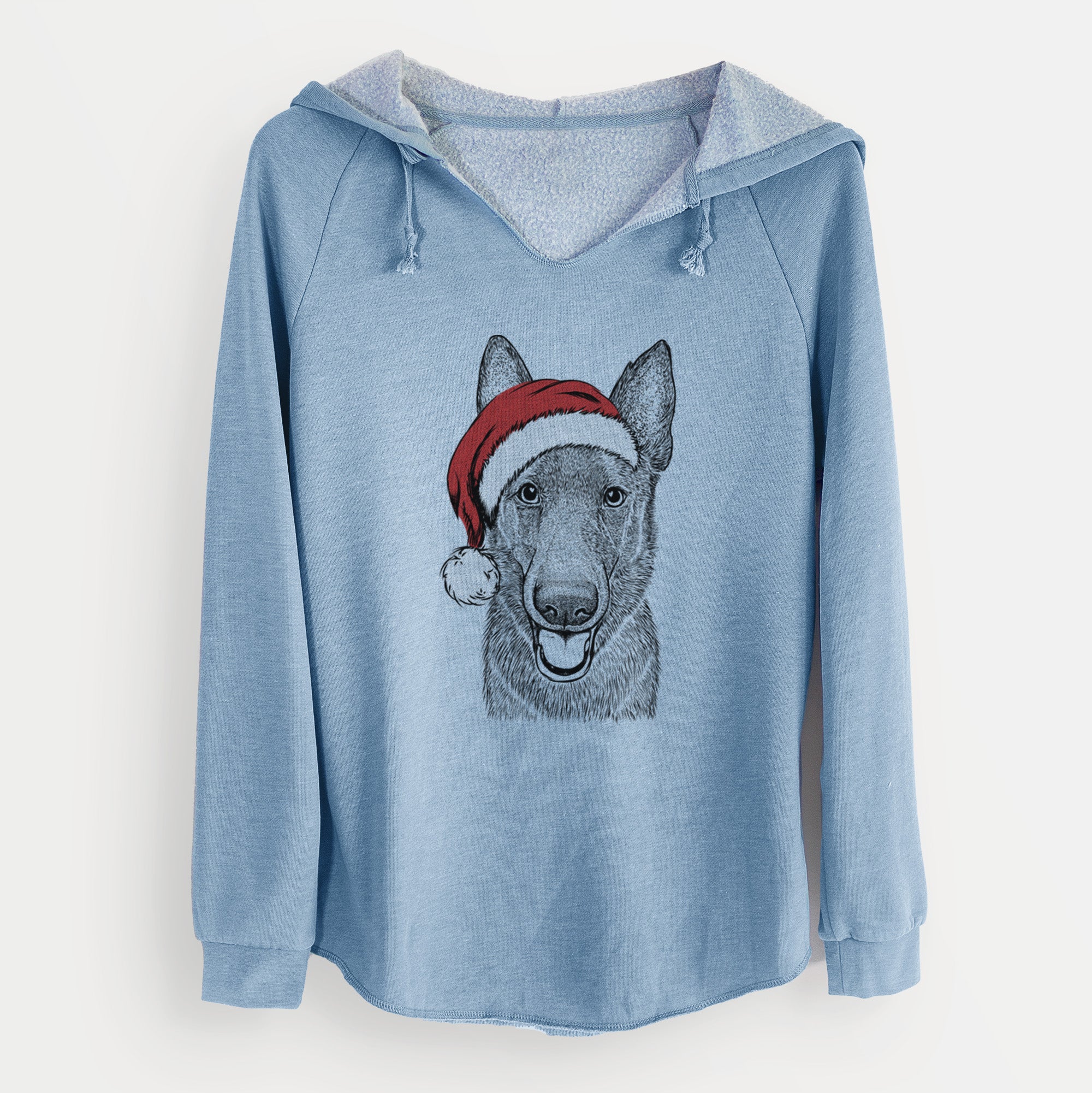 Santa Nyx the German Shepherd - Cali Wave Hooded Sweatshirt