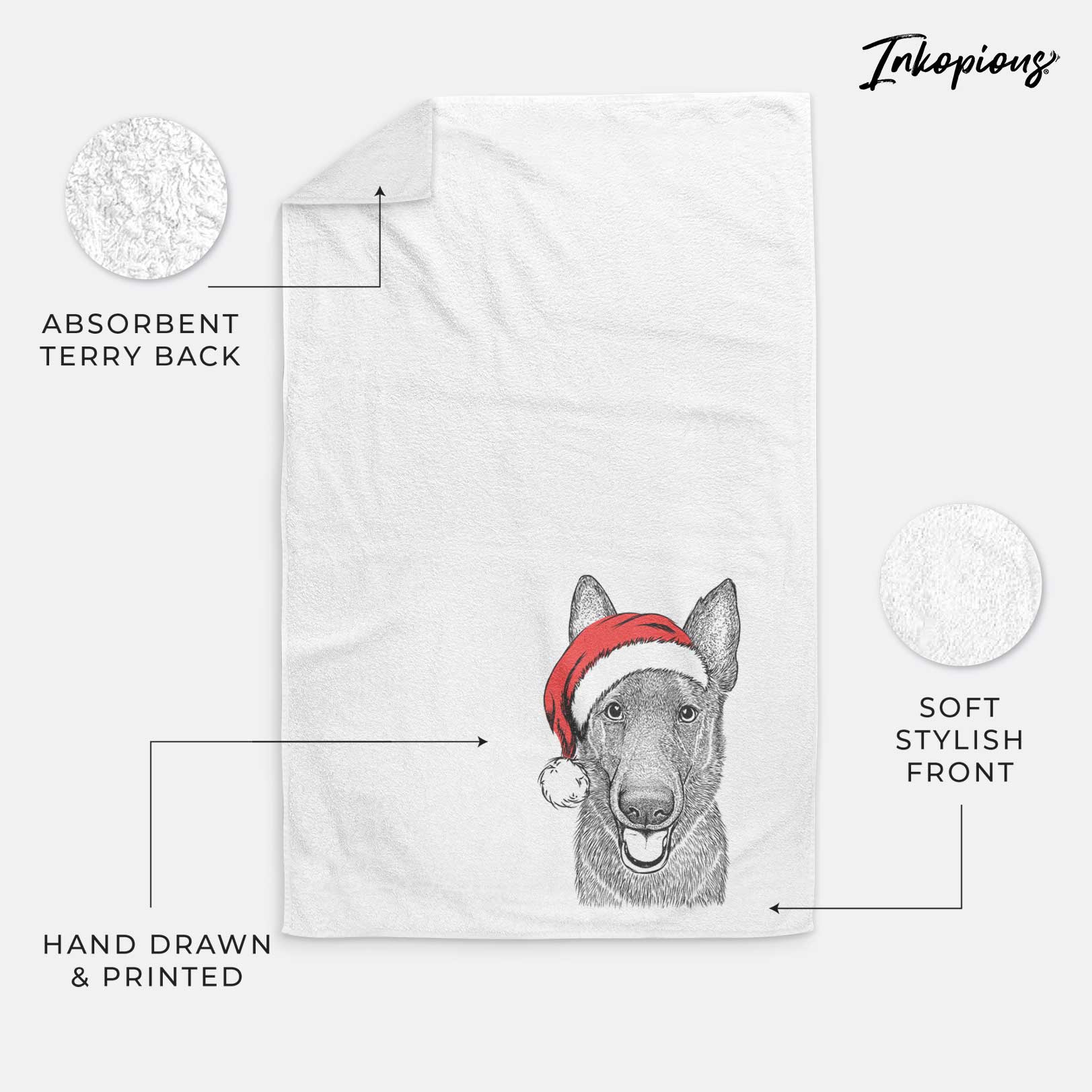 Nyx the German Shepherd Decorative Hand Towel