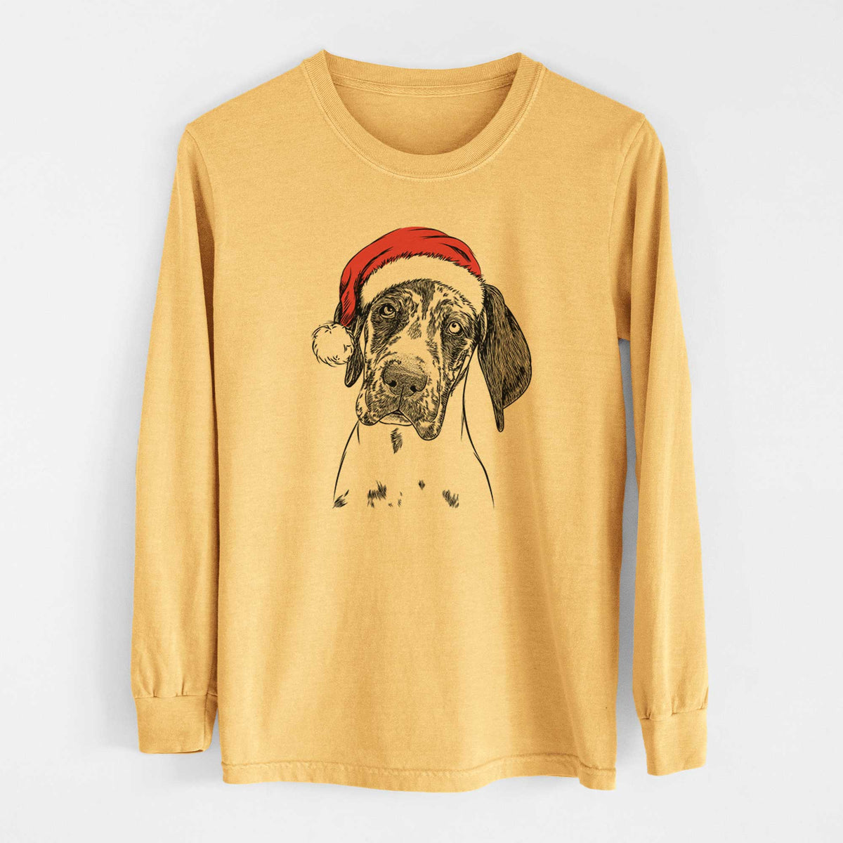 Santa Nyx the Great Dane - Heavyweight 100% Cotton Long Sleeve