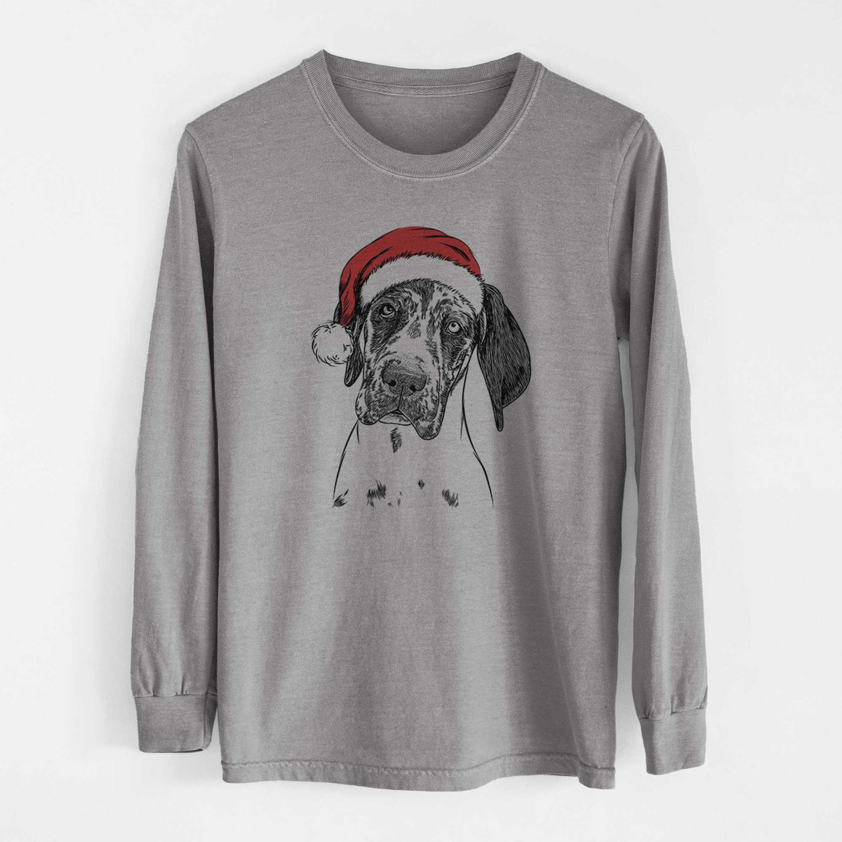 Santa Nyx the Great Dane - Heavyweight 100% Cotton Long Sleeve