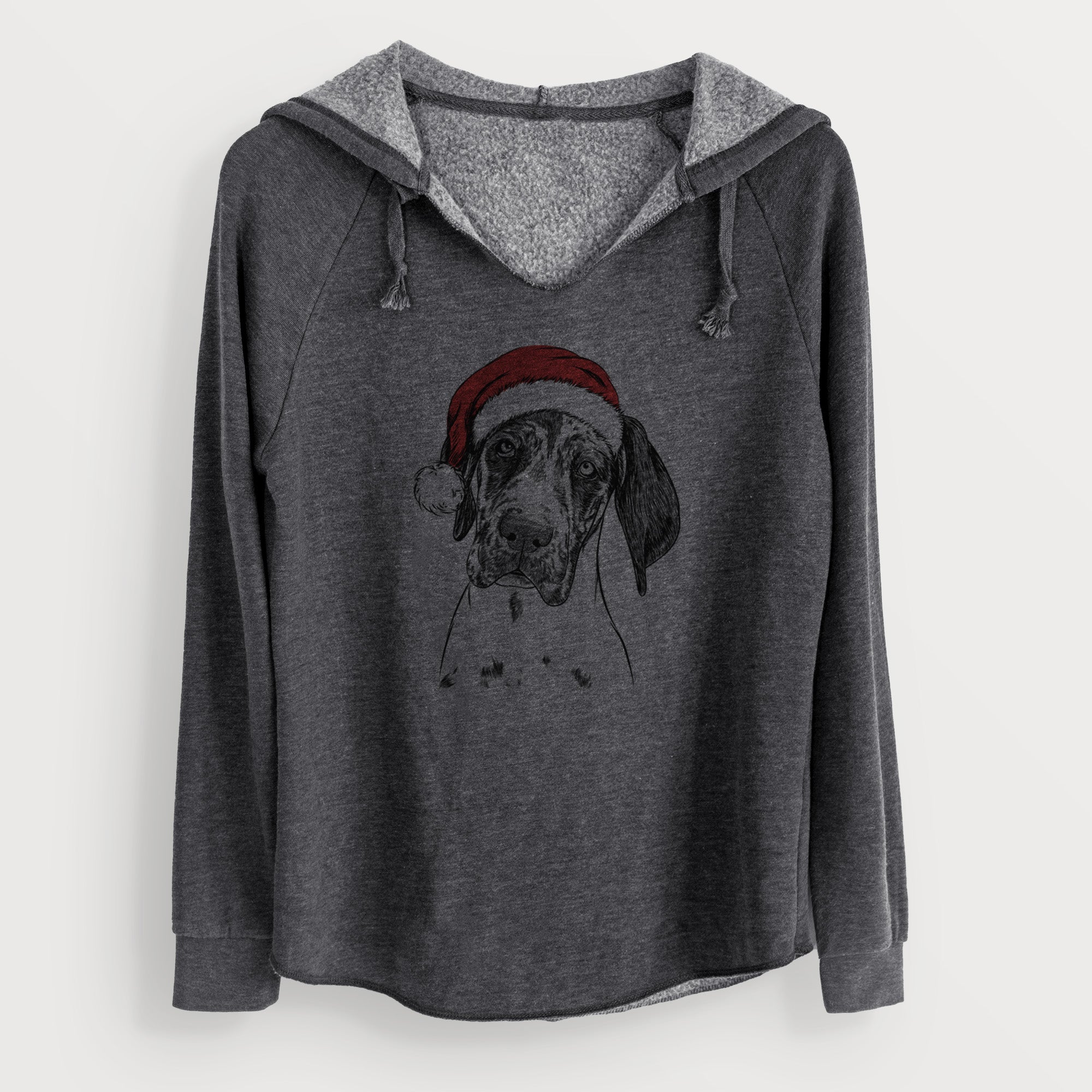 Santa Nyx the Great Dane - Cali Wave Hooded Sweatshirt