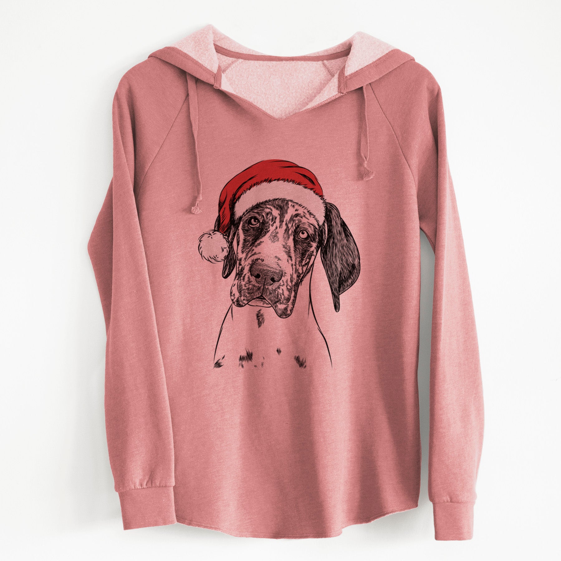 Santa Nyx the Great Dane - Cali Wave Hooded Sweatshirt