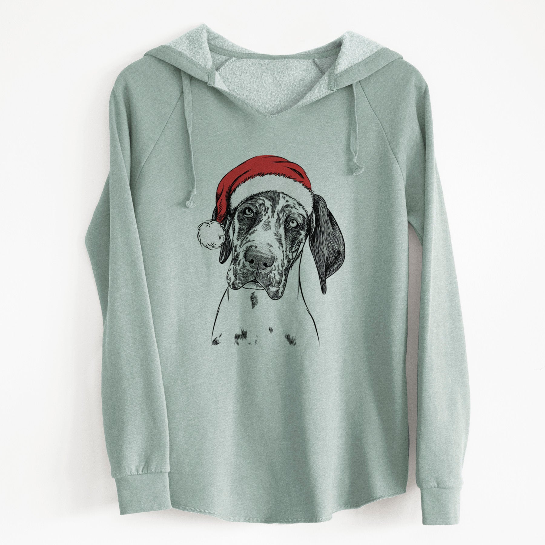 Santa Nyx the Great Dane - Cali Wave Hooded Sweatshirt