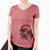 Santa Nyx the Great Dane - Women's V-neck Shirt