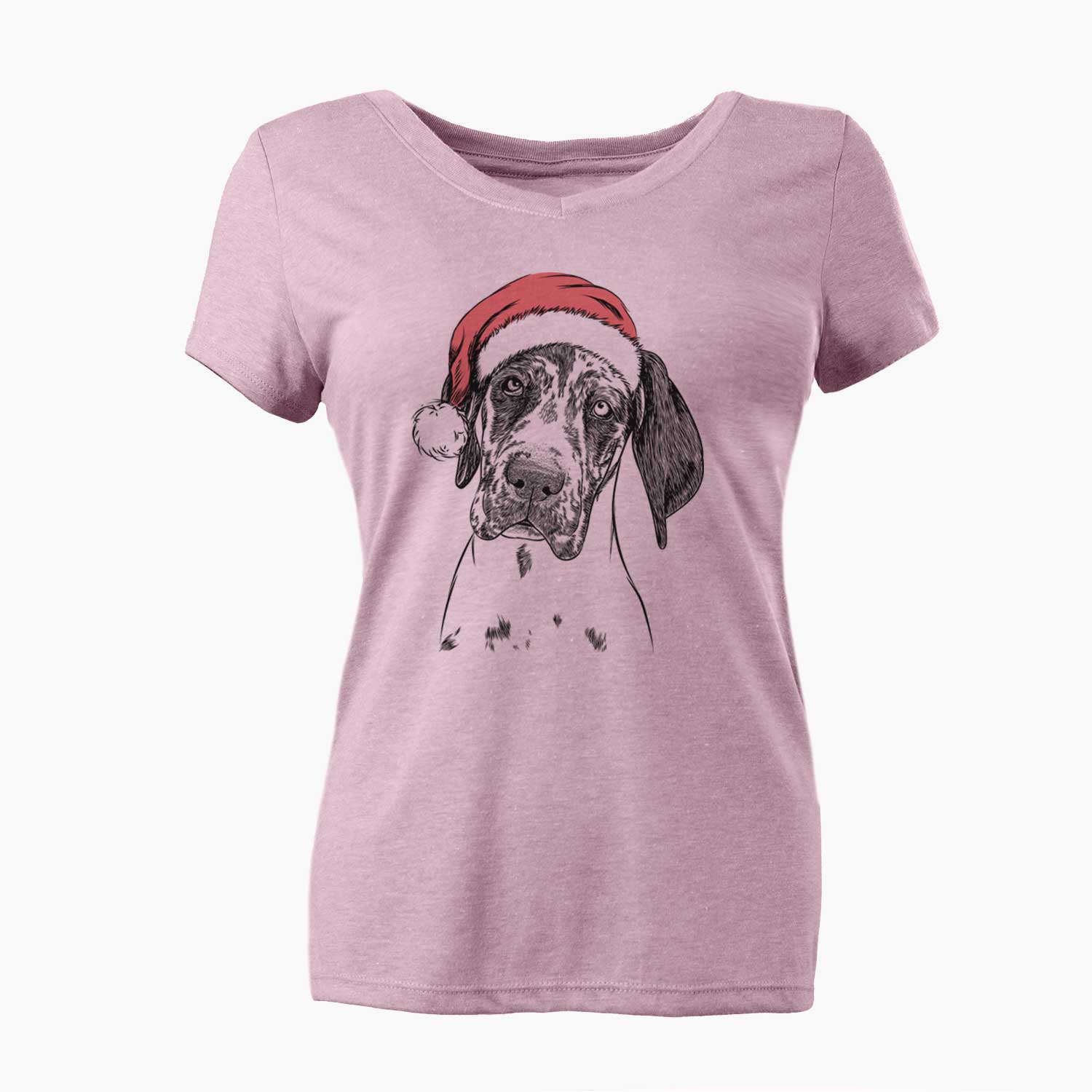 Santa Nyx the Great Dane - Women's V-neck Shirt