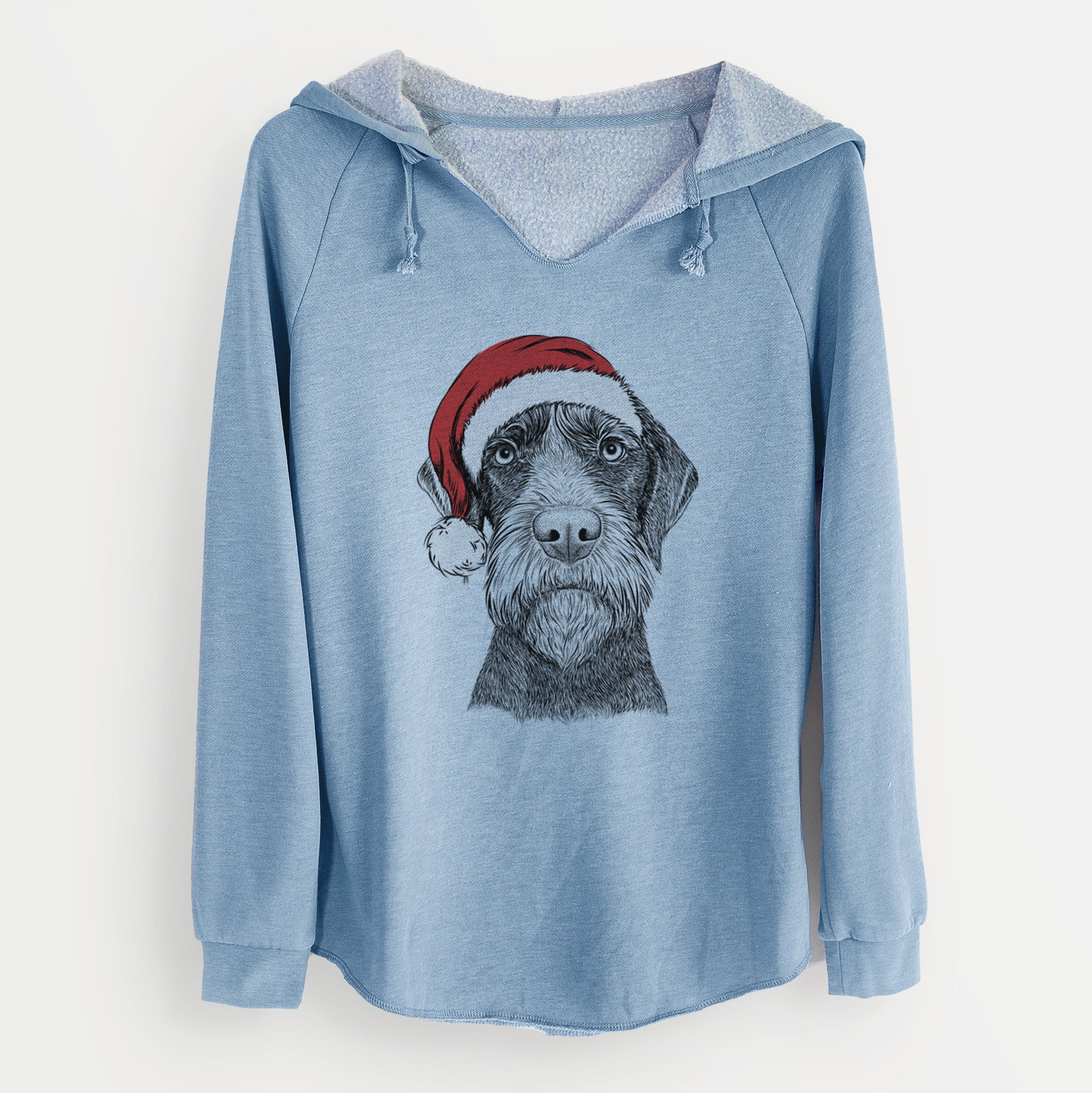 Santa Oakley the Pudelpointer - Cali Wave Hooded Sweatshirt