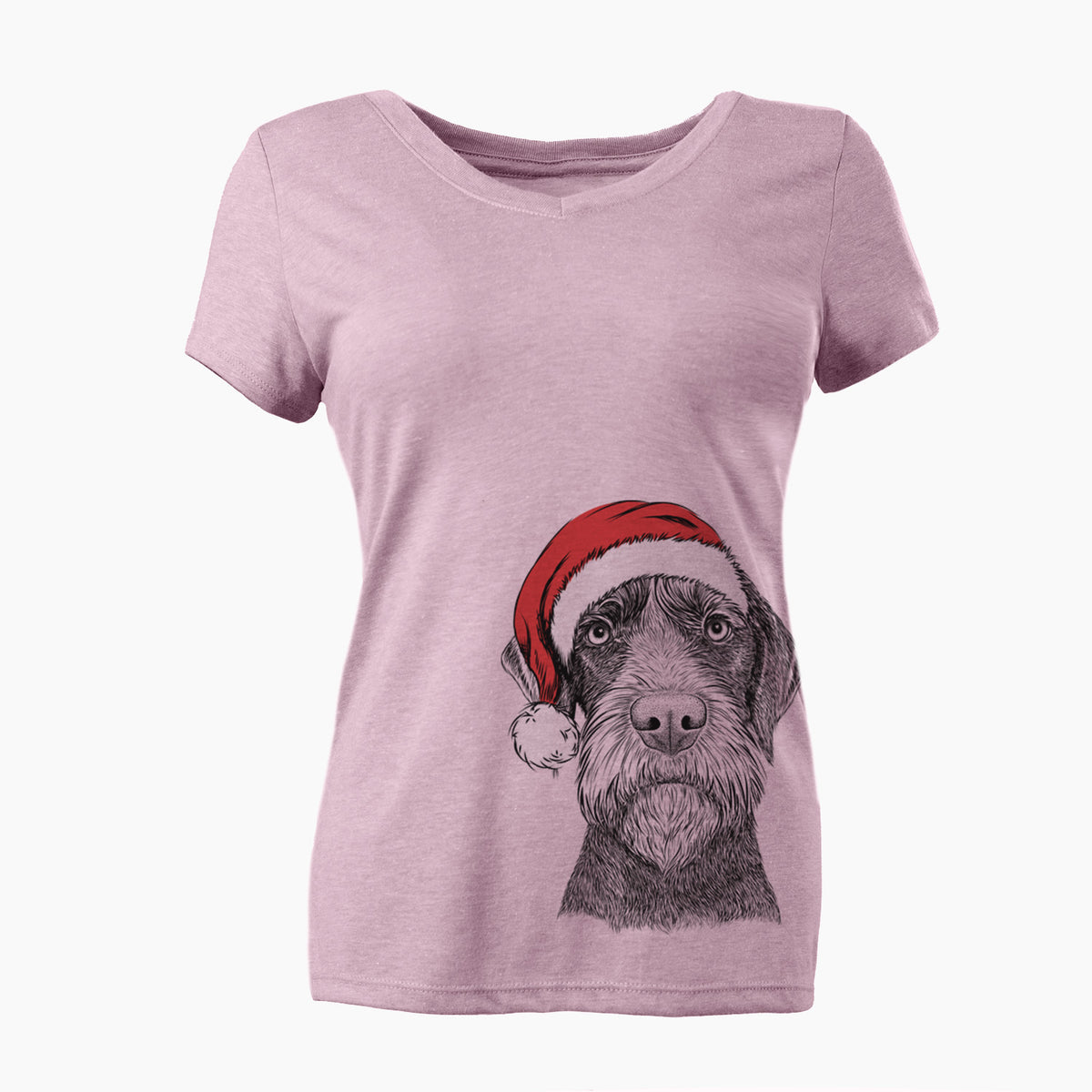 Santa Oakley the Pudelpointer - Women's Perfect V-neck Shirt