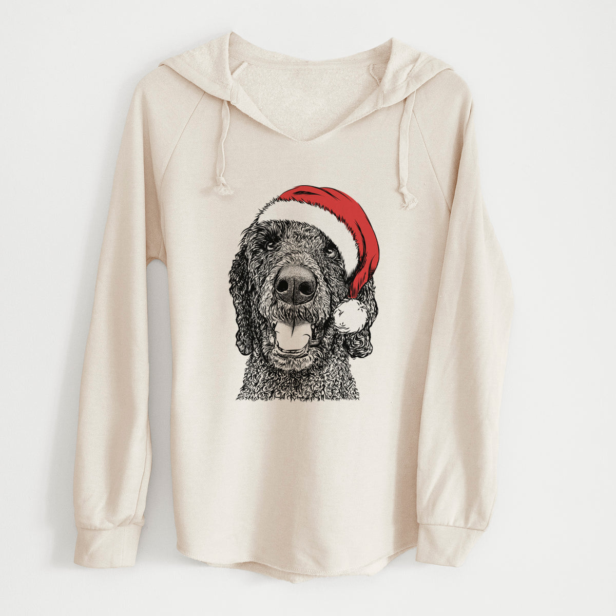 Santa Obi James the Goldendoodle - Cali Wave Hooded Sweatshirt